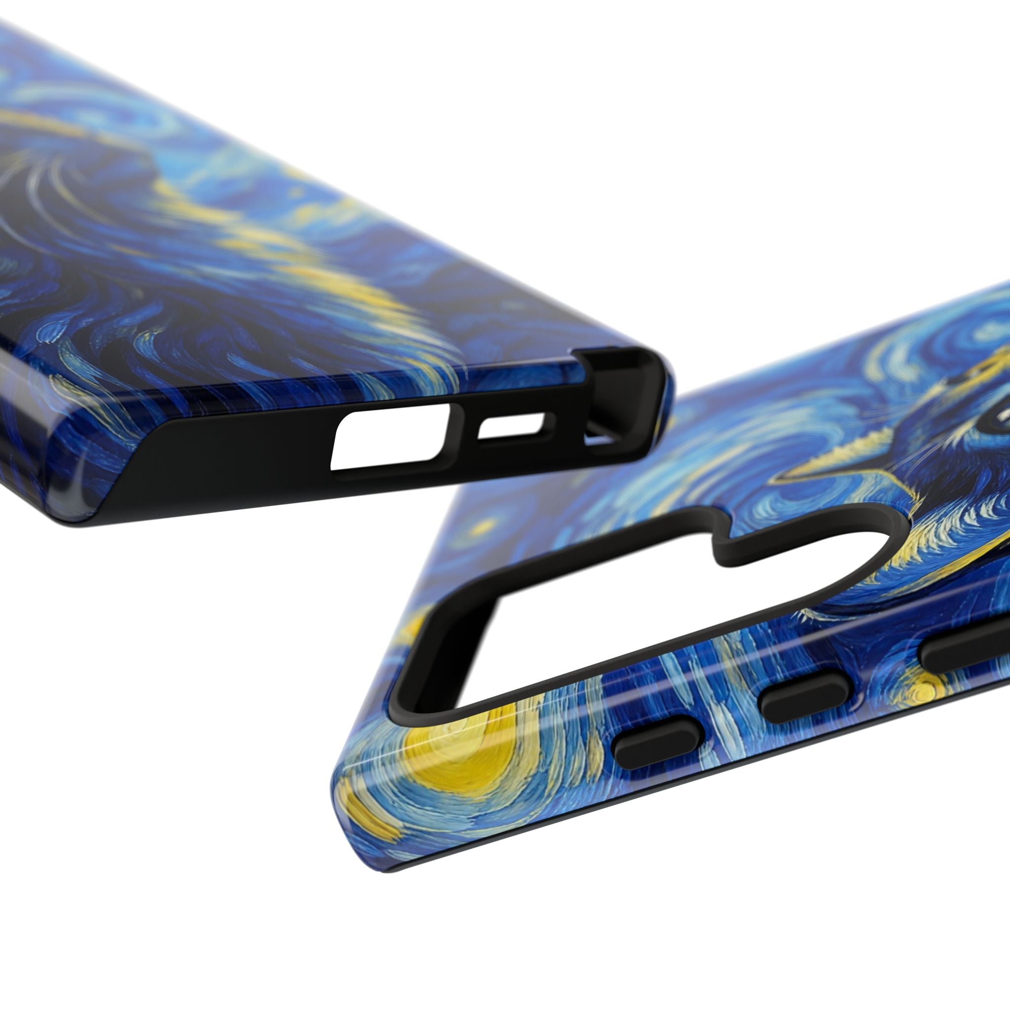 Starry Night Cat Phone Case — Van GoghStyle Blue Galaxy iPhone Cover