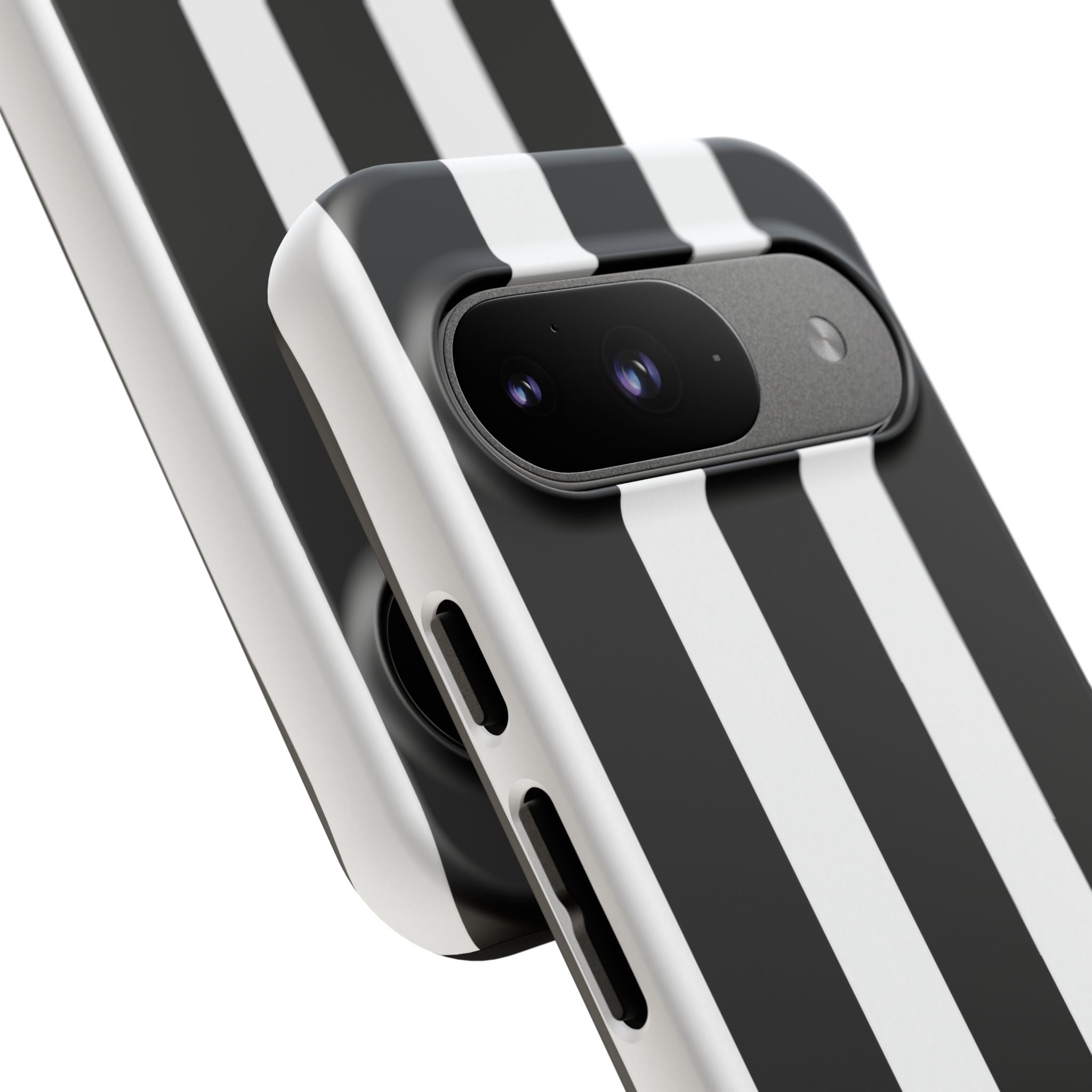Black & White Vertical Stripe Phone Case — Tough Protective iPhone Cover