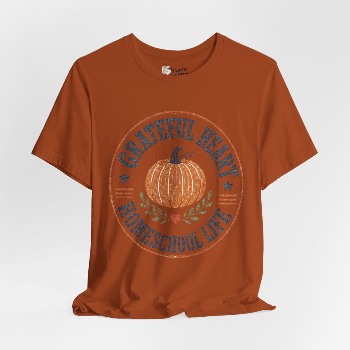 Grateful Hearts Thanksgiving Pumpkin Tee