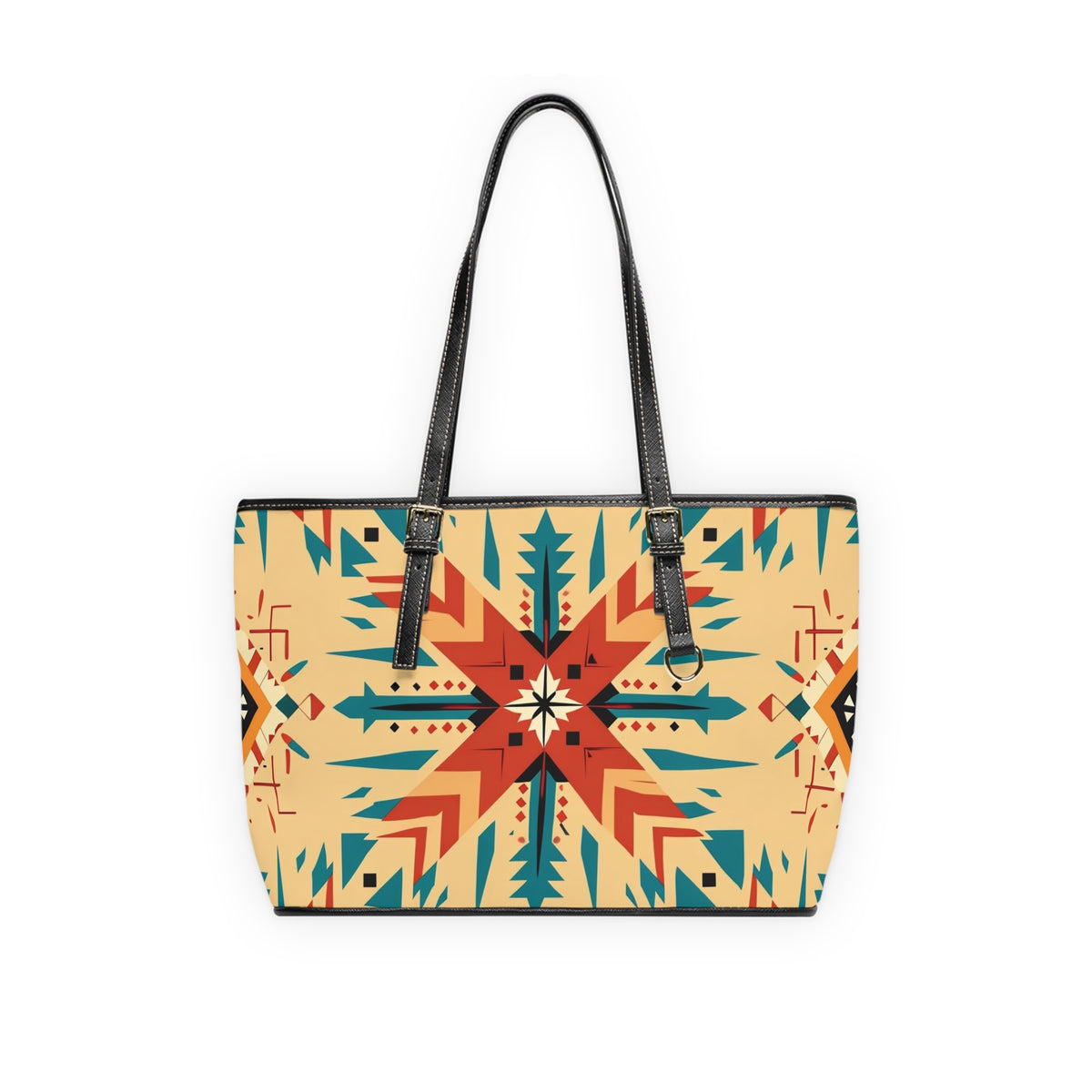 Southwestern Aztec Pattern PU Leather Shoulder Bag