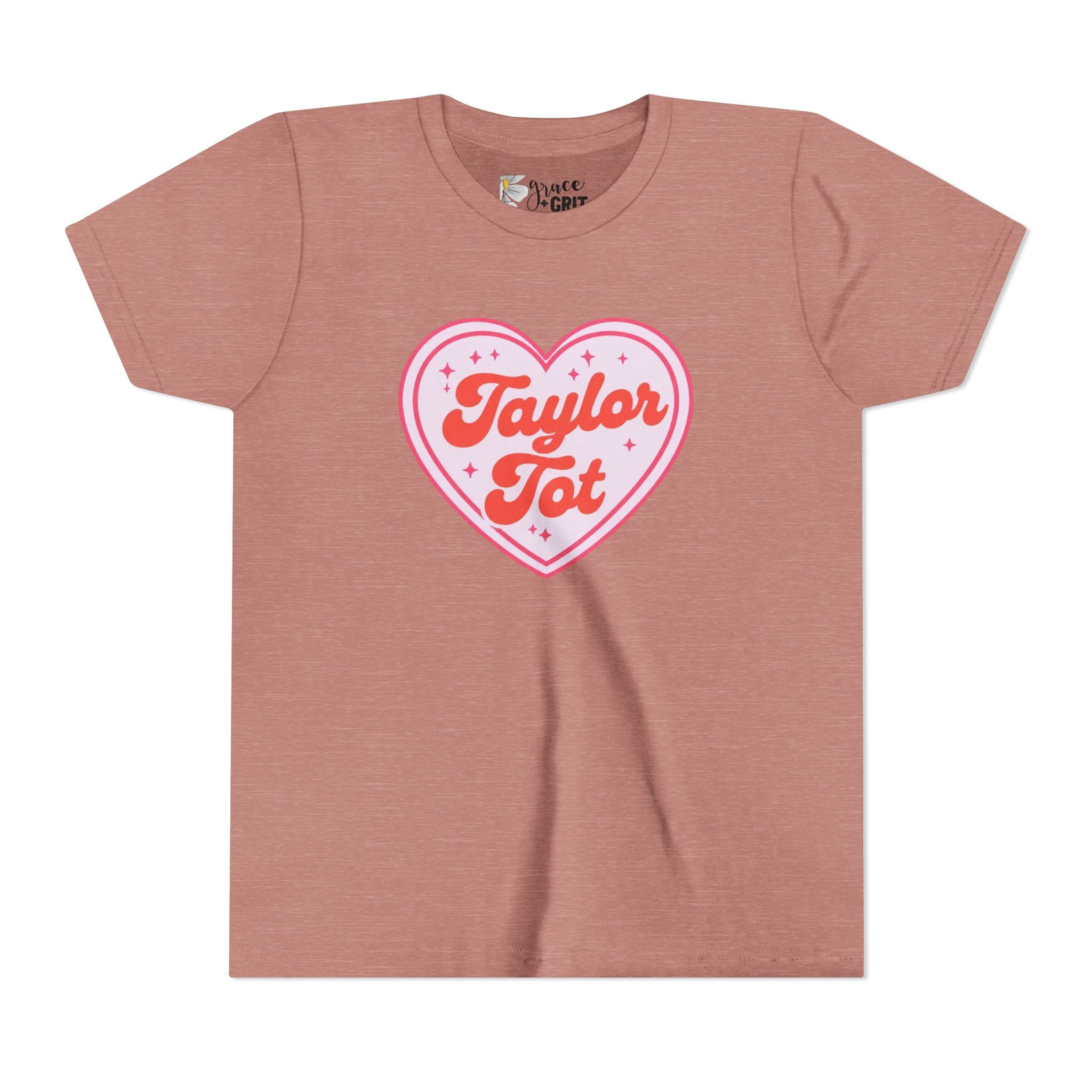 Youth Tee — "Taylor Tot" Pink Heart Kids Shirt