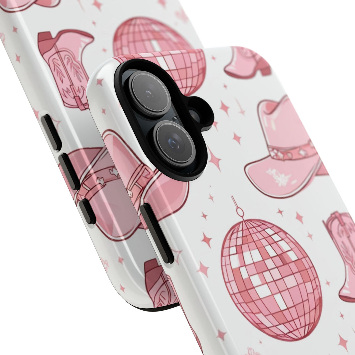 Pink Cowboy Boots & Disco Balls Tough Phone Case
