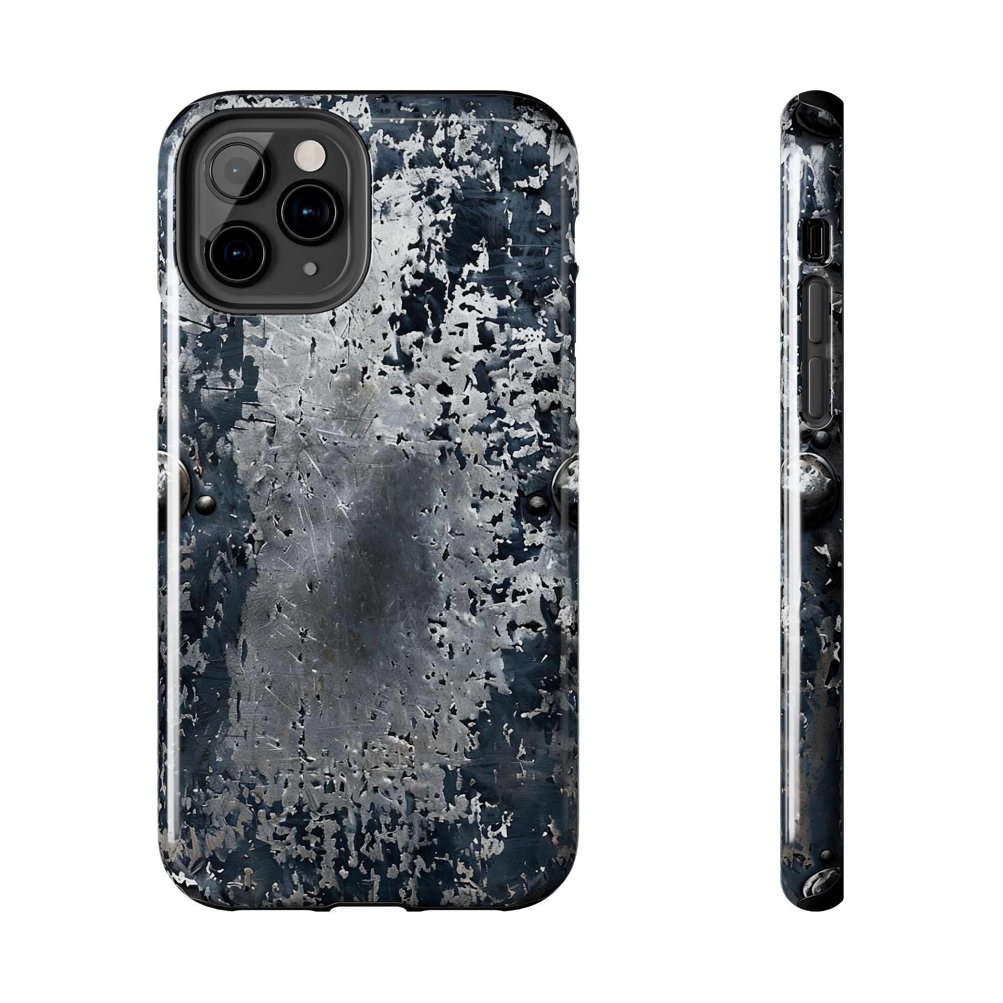 Rugged Distressed Metal Phone Case — Industrial Grunge iPhone Cover