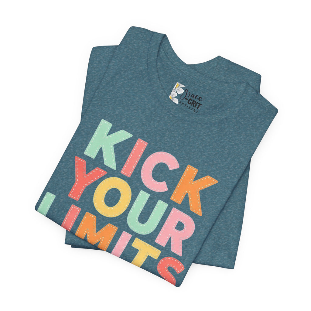 Kick Your Limits T-Shirt | Motivational Martial Arts Graphic Tee