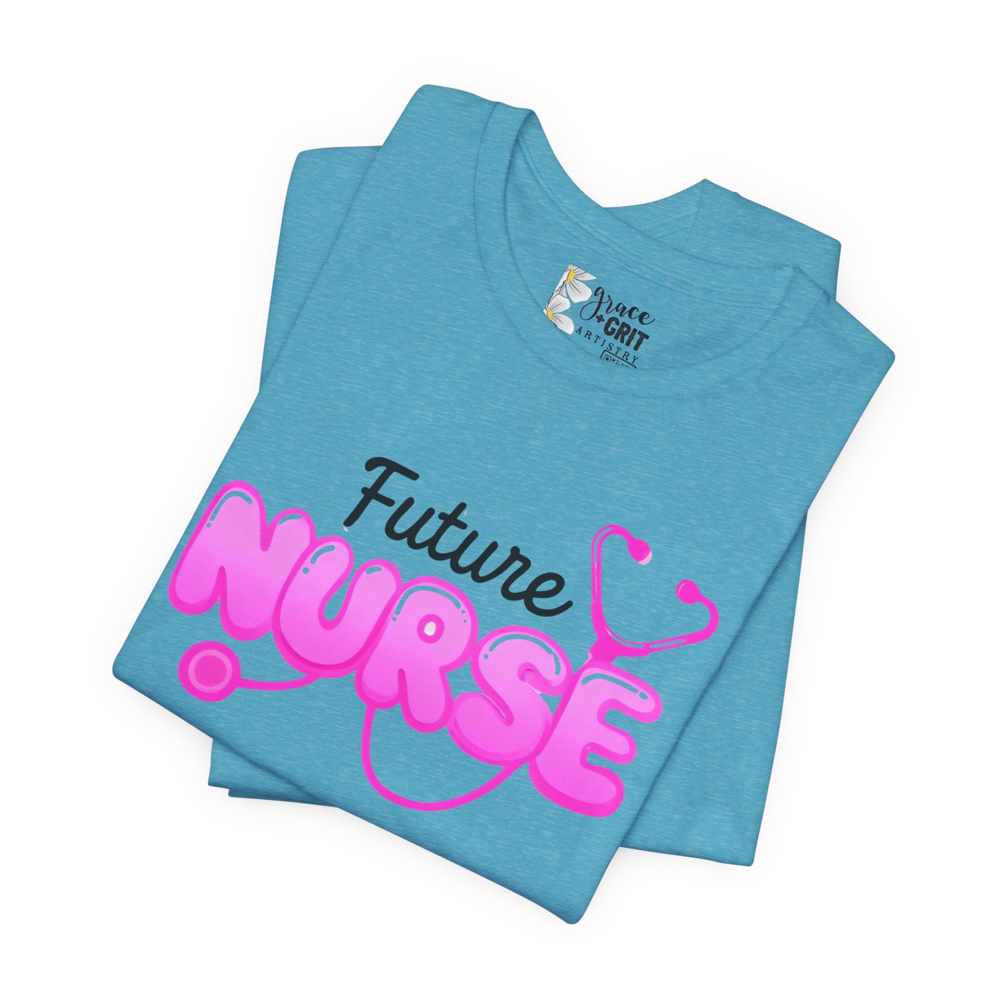 Future Nurse T-Shirt – Pink Stethoscope Nursing Student Tee