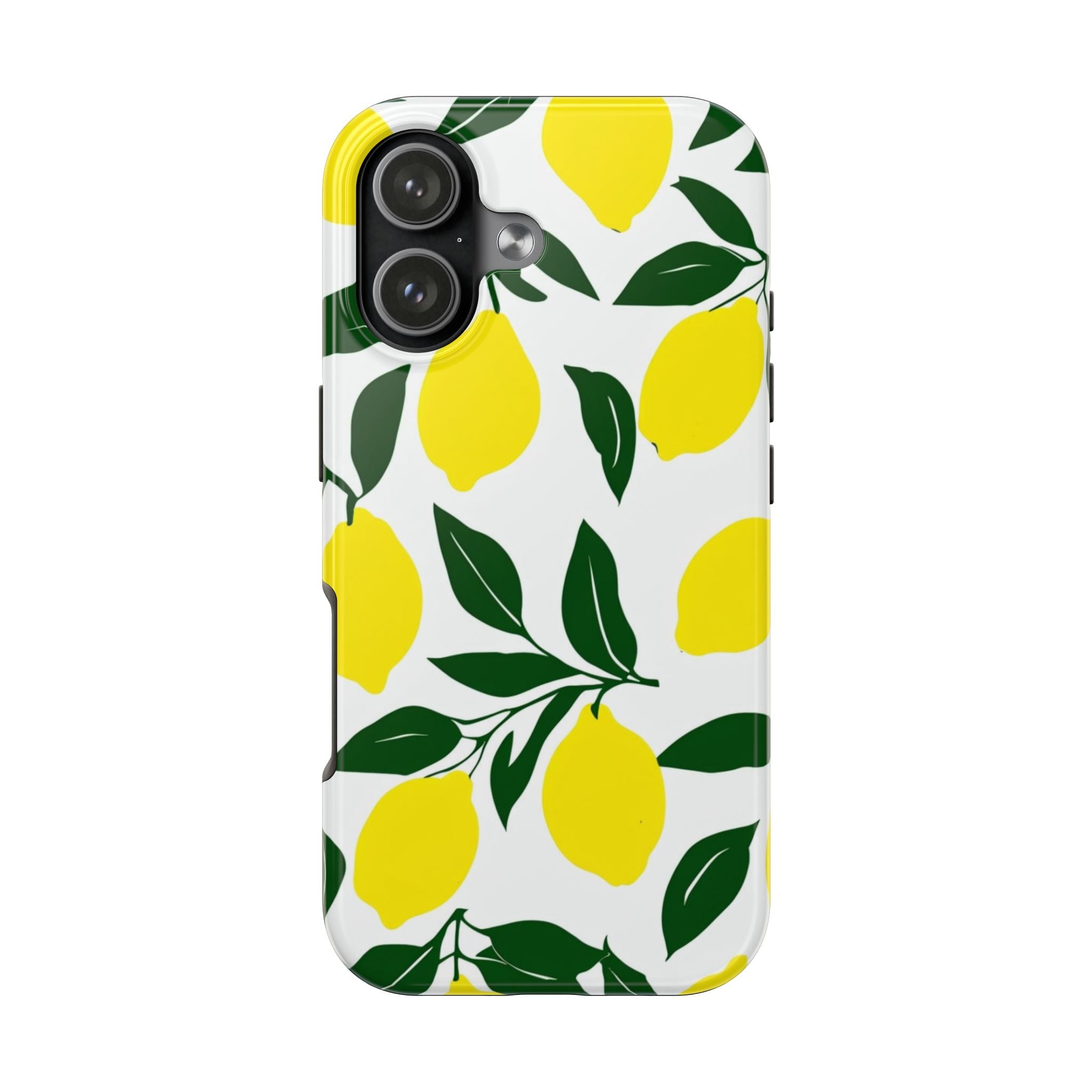 Lemon Pattern Tough Phone Case — Bright Citrus Protective Phone Cover