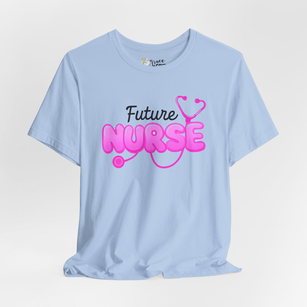 Future Nurse T-Shirt – Pink Stethoscope Nursing Student Tee