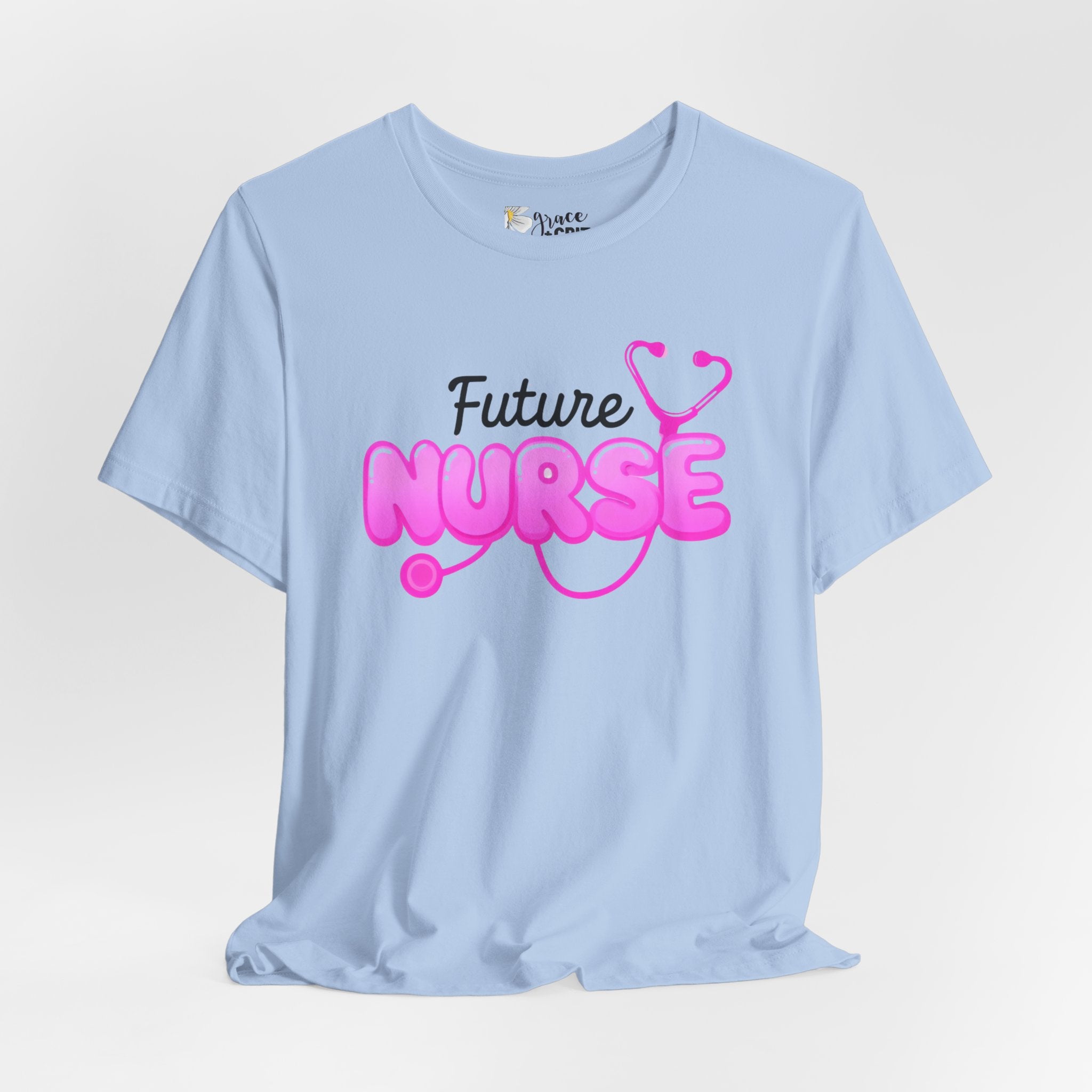 Future Nurse T-Shirt – Pink Stethoscope Nursing Student Tee