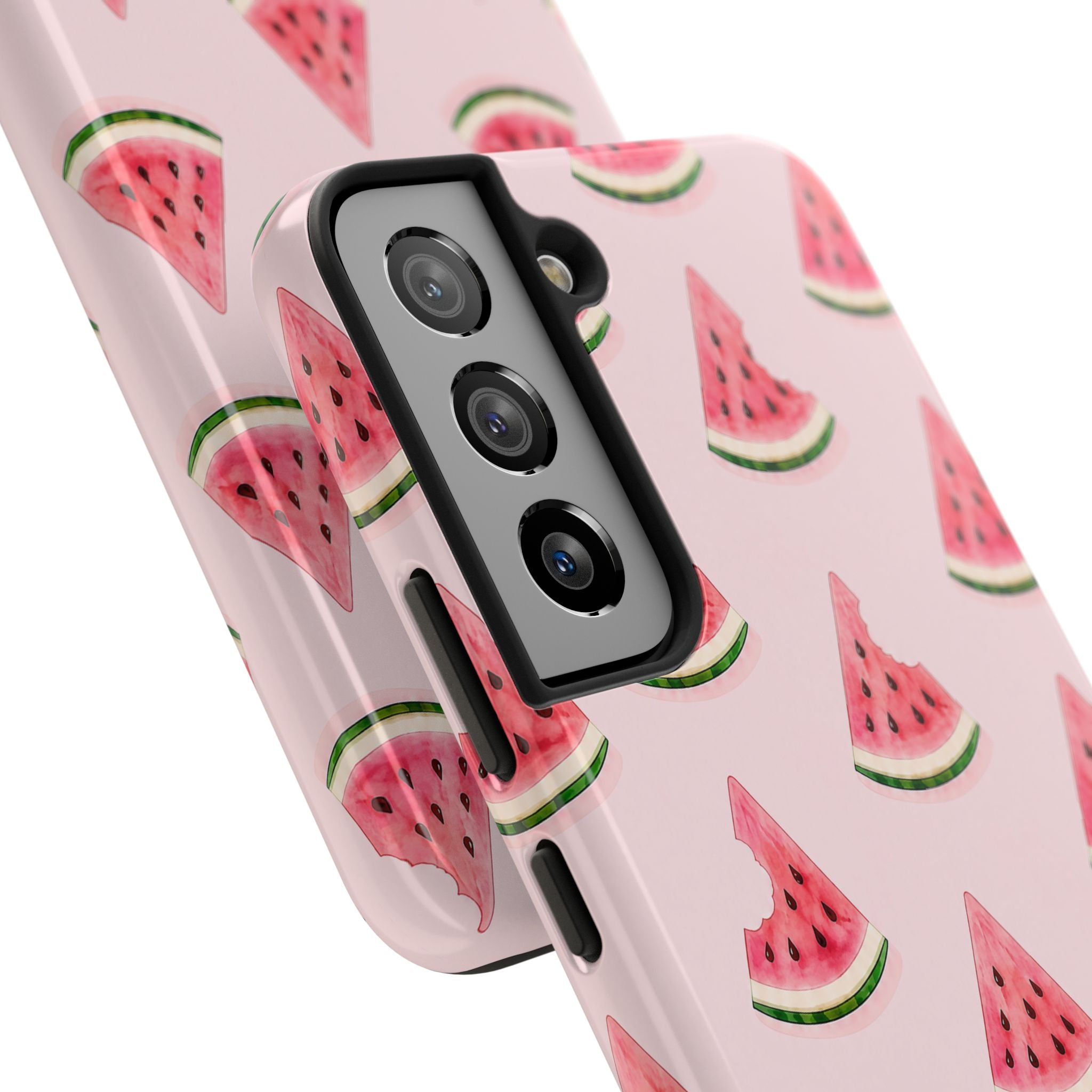 Watermelon Slice Tough Phone Case — Pink Fruit Pattern, Summer Phone Cover
