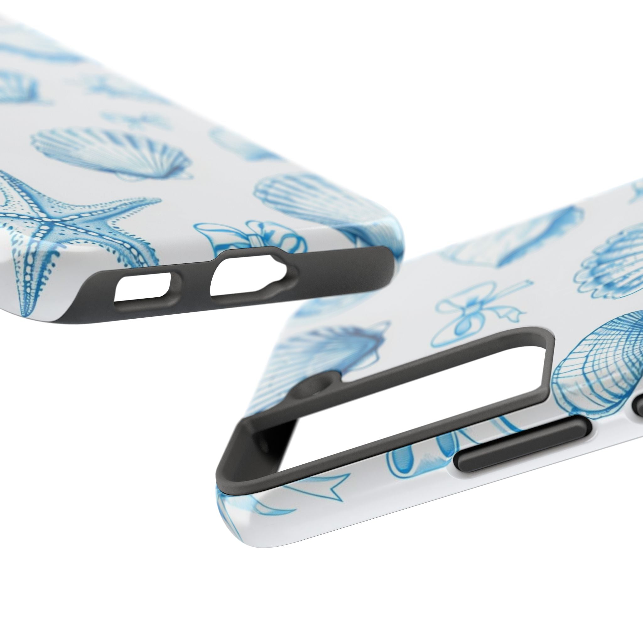 Seashell Blue Tough Phone Case – Coastal Shell Pattern Protective Cover