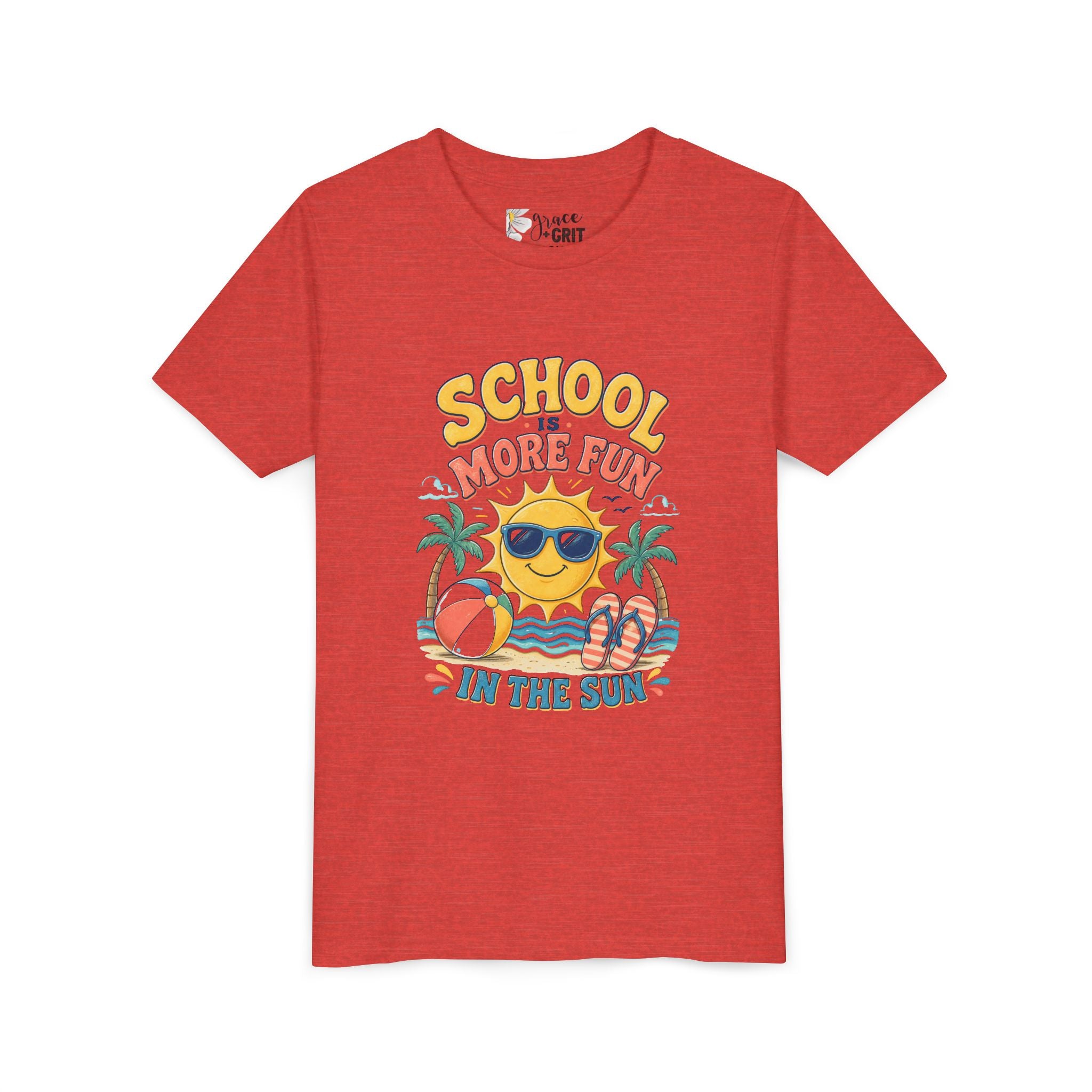 Youth Tee — "School Is More Fun in the Sun" Summer Vacation Shirt