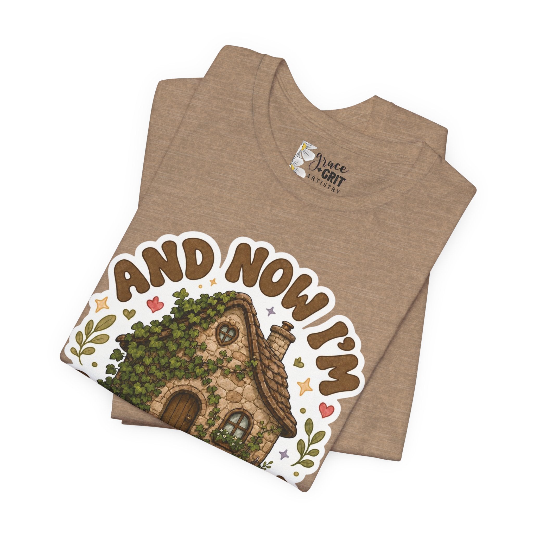 Covered in You Cottage Tee — Vintage Floral Cozy House Graphic Shirt