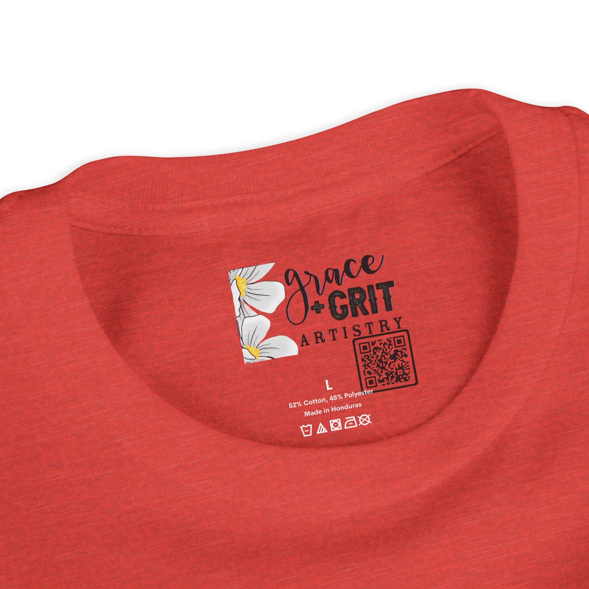 Little Patriot Big Grace Youth Tee — Floral Cross Christian Kids Shirt