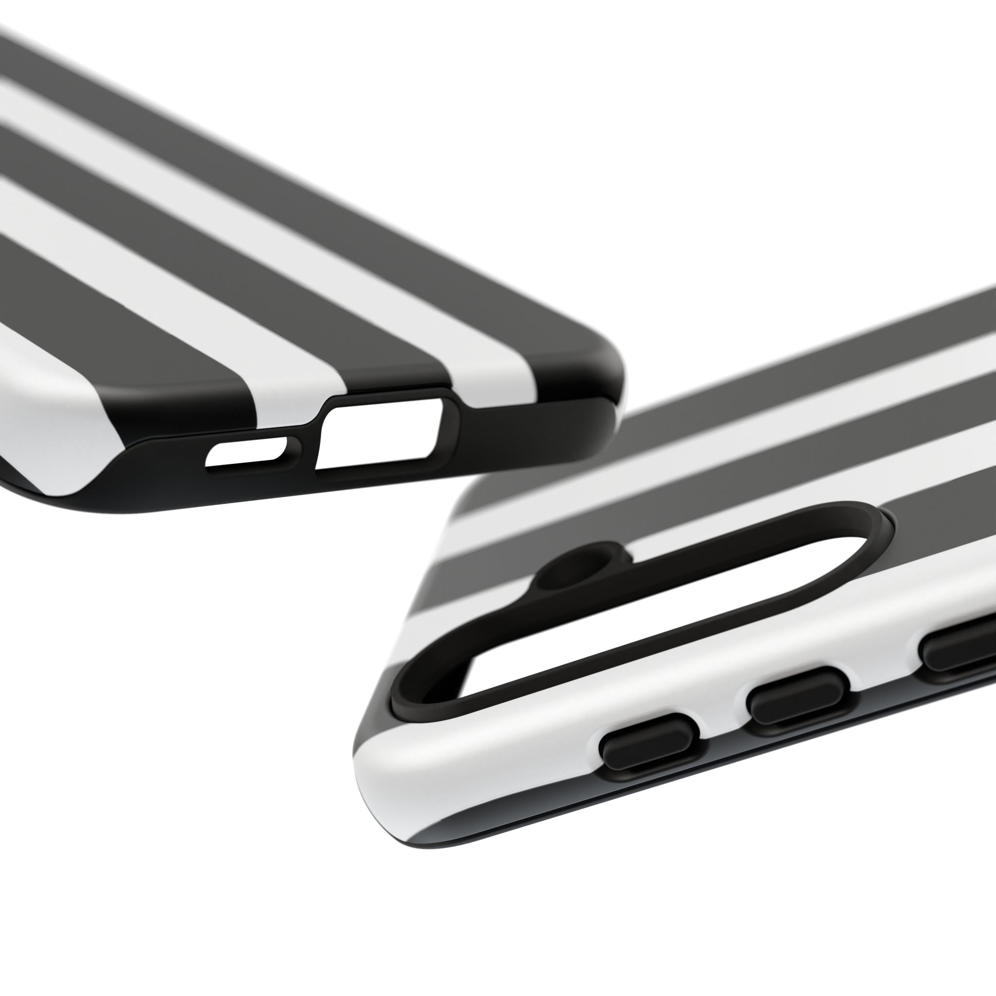 Black & White Vertical Stripe Phone Case — Tough Protective iPhone Cover