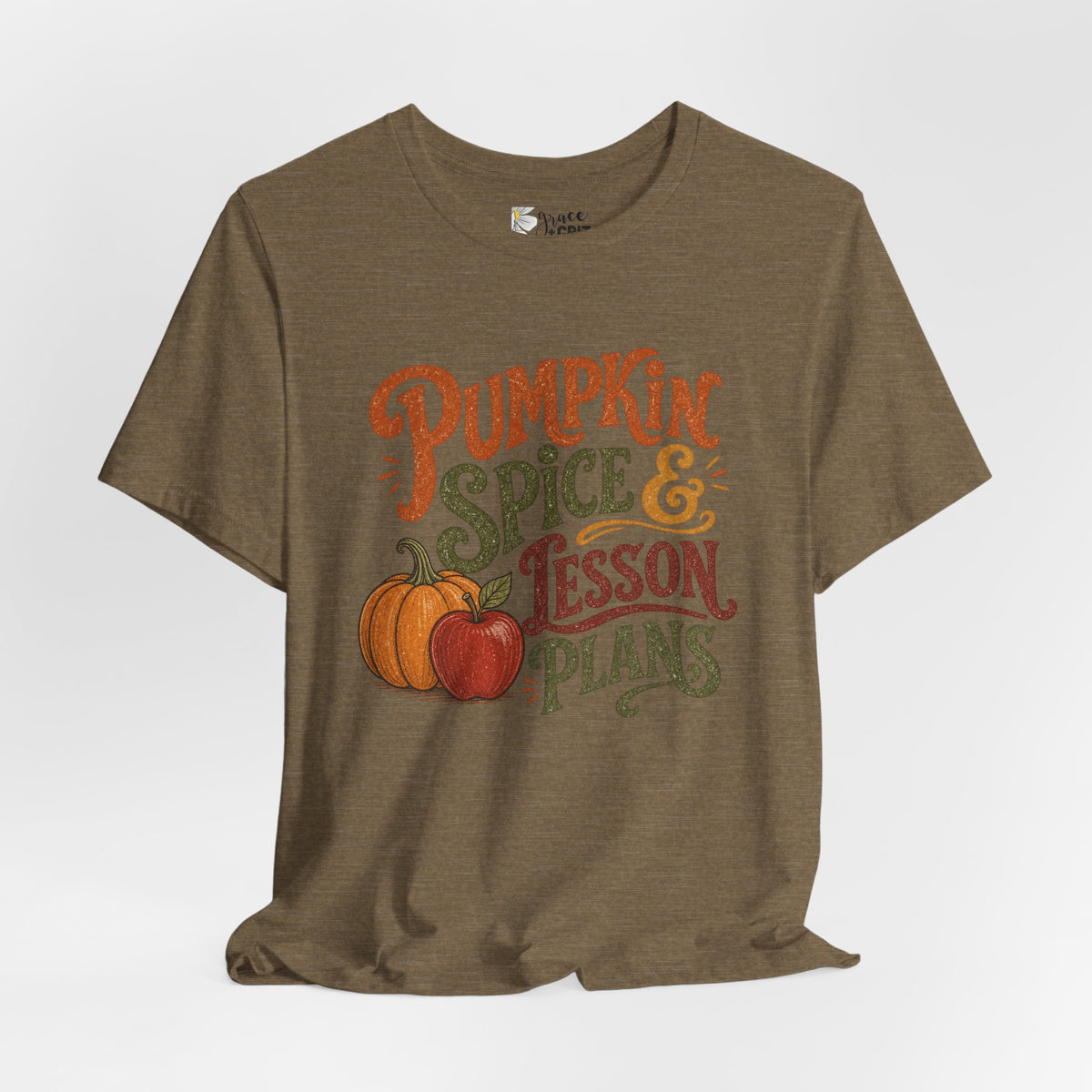 Pumpkin Spice & Lesson Plans Tee — Teacher Fall Pumpkin Shirt