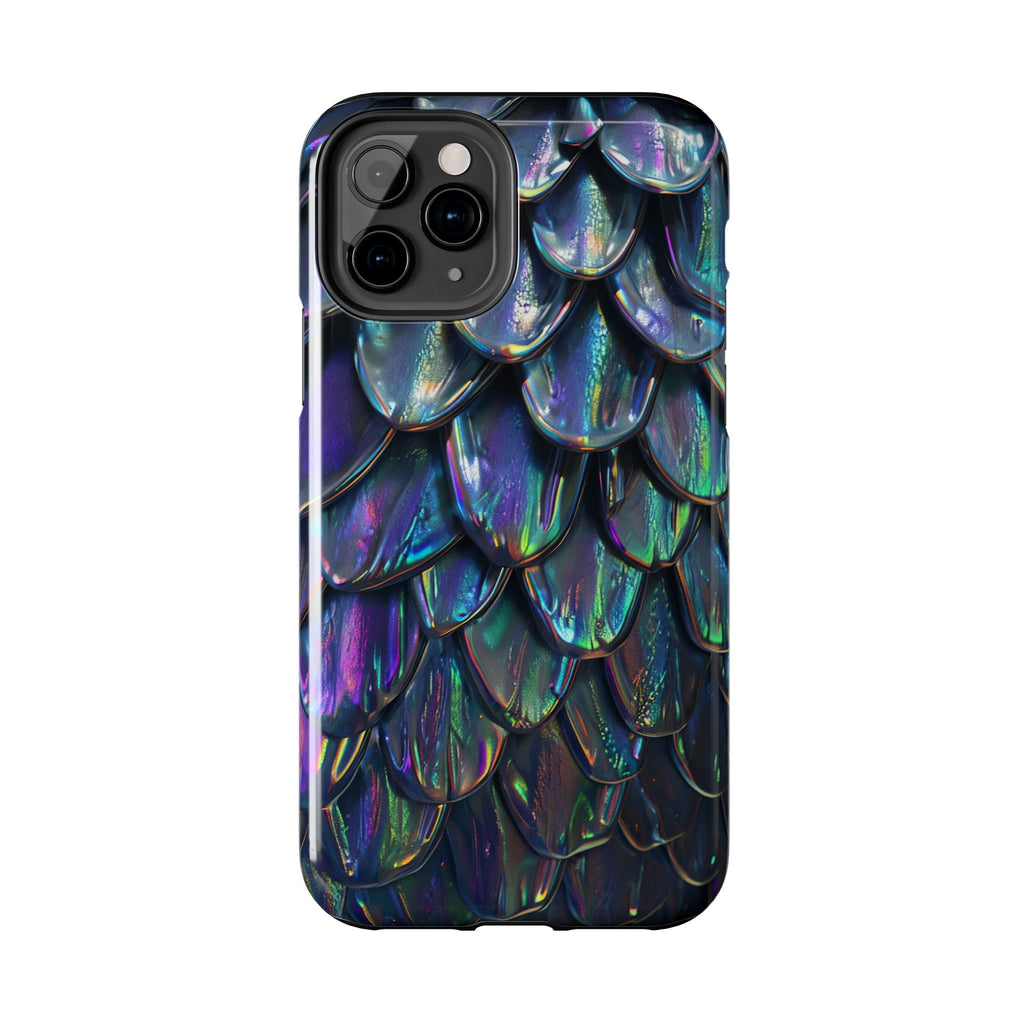Holographic Mermaid Scale Tough Phone Case — Iridescent Protective Phone Cover
