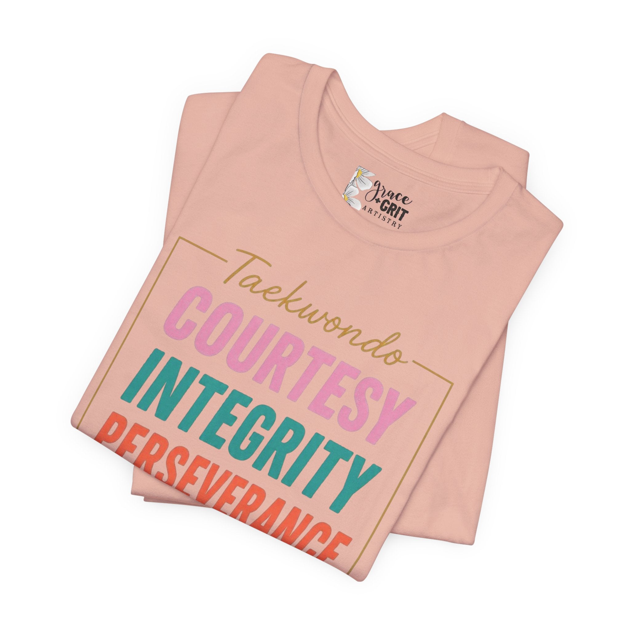 Taekwondo Values COURTESY INTEGRITY PERSEVERANCE tee | Martial Arts Principles T-Shirt