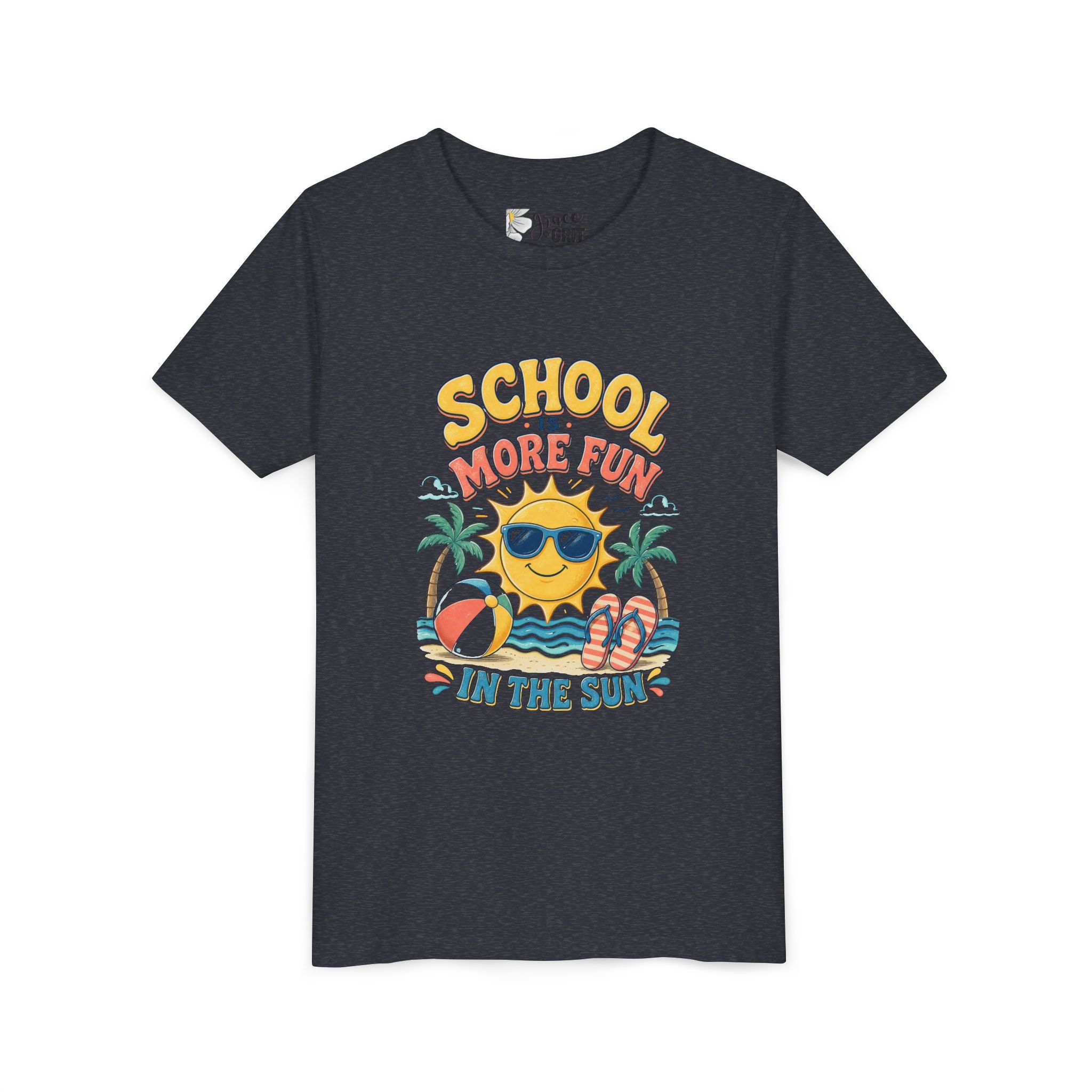 Youth Tee — "School Is More Fun in the Sun" Summer Vacation Shirt
