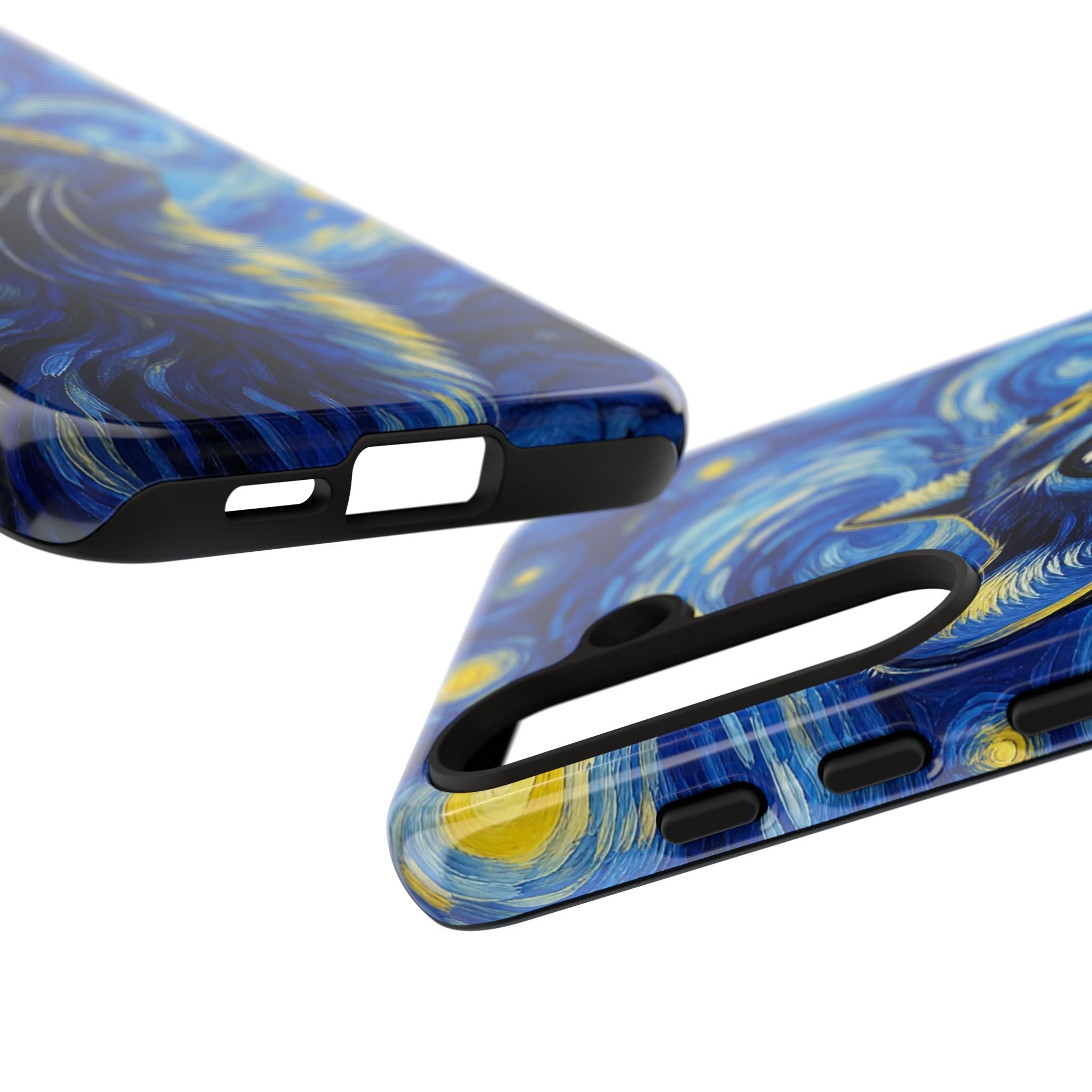 Starry Night Cat Phone Case — Van GoghStyle Blue Galaxy iPhone Cover