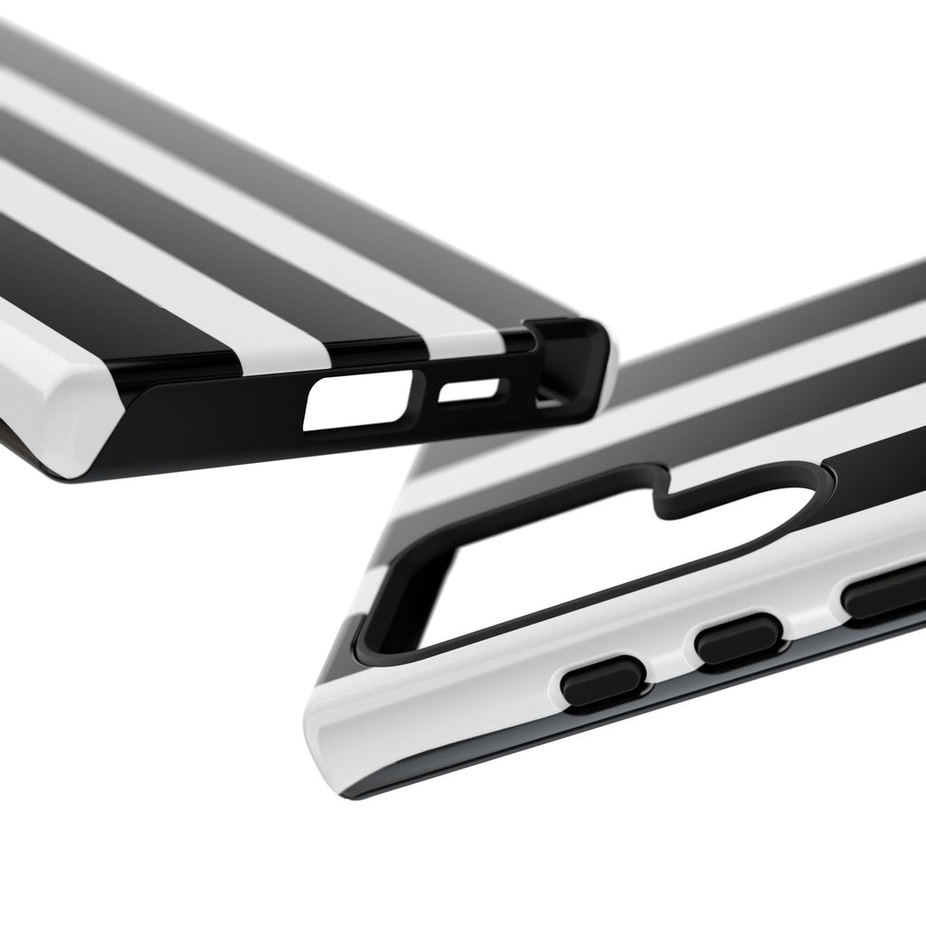 Black & White Vertical Stripe Phone Case — Tough Protective iPhone Cover