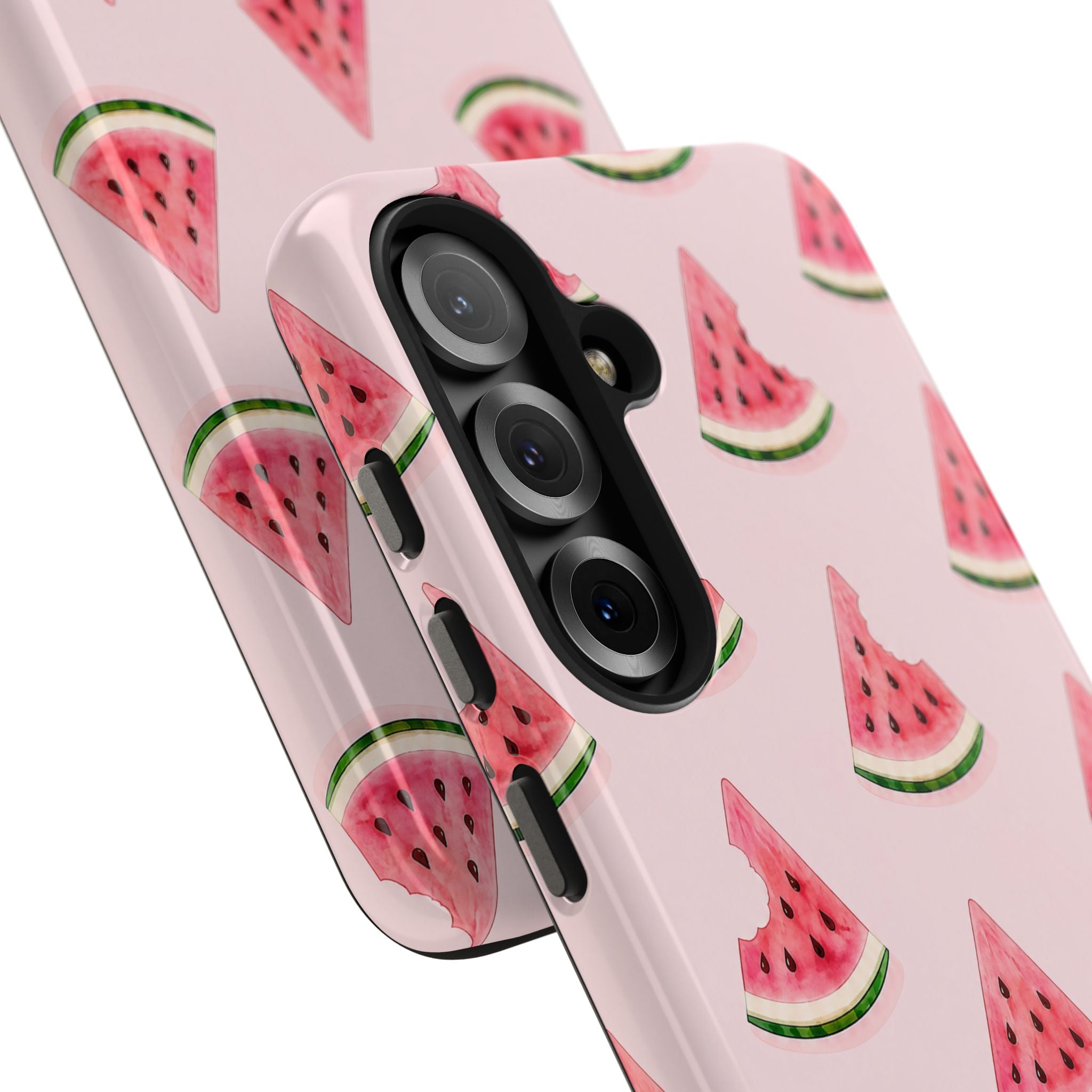 Watermelon Slice Tough Phone Case — Pink Fruit Pattern, Summer Phone Cover