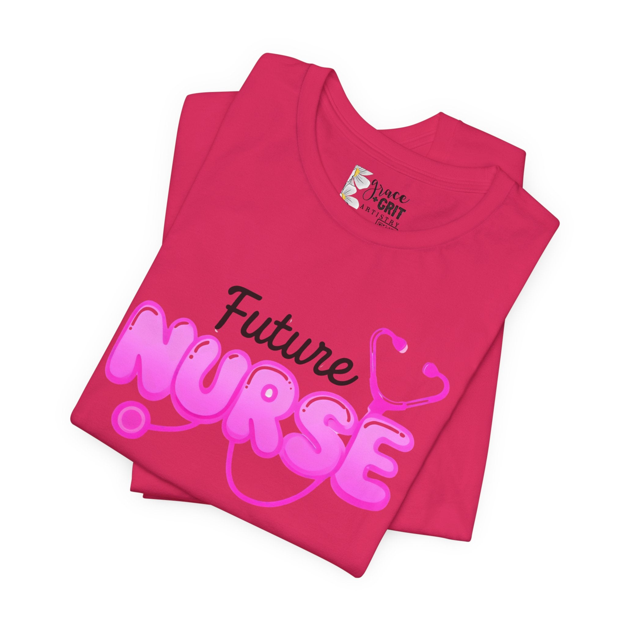 Future Nurse T-Shirt – Pink Stethoscope Nursing Student Tee