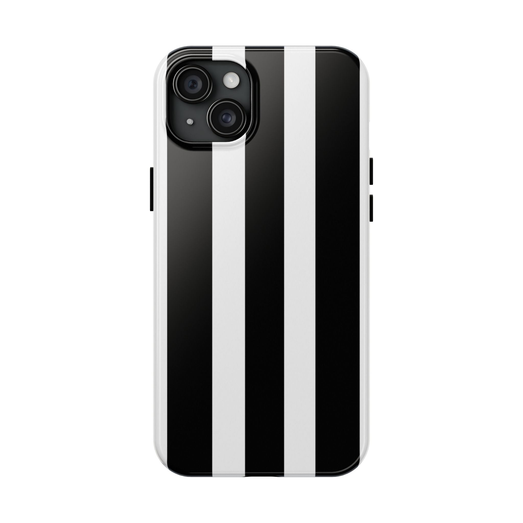 Black & White Bold Stripe Phone Case — Tough Protective Cover