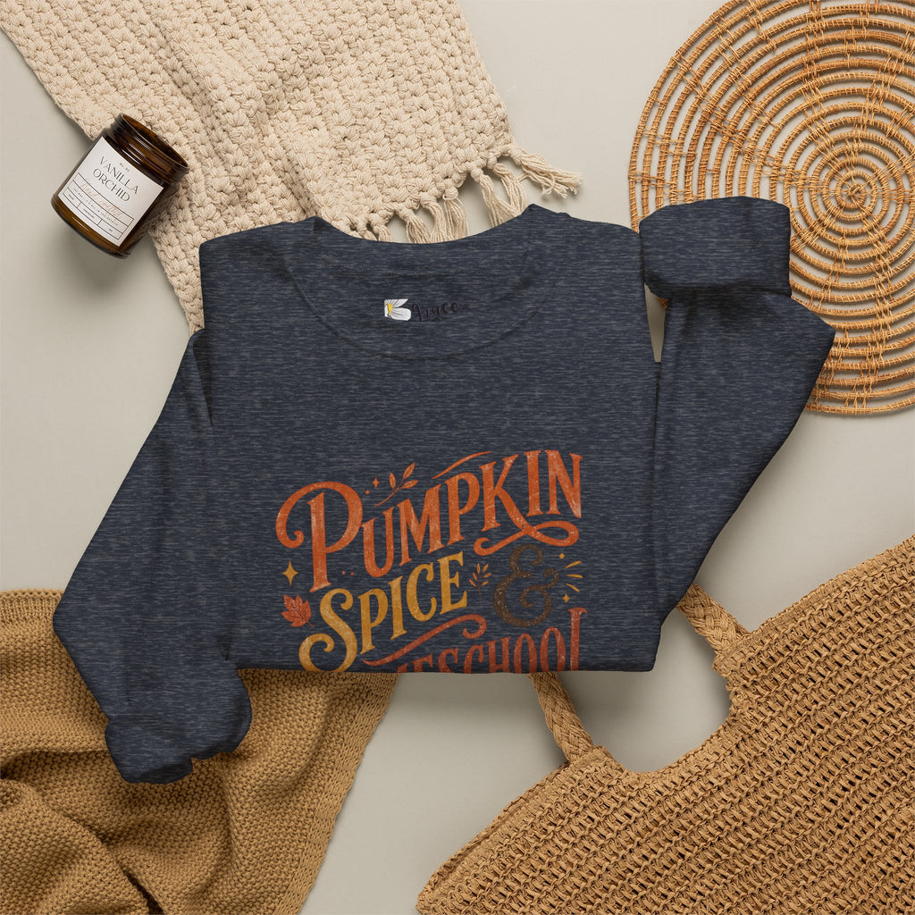 Pumpkin Spice Homeschool Life Sweatshirt – Fall Cozy Crewneck for Homeschool Moms & Teachers