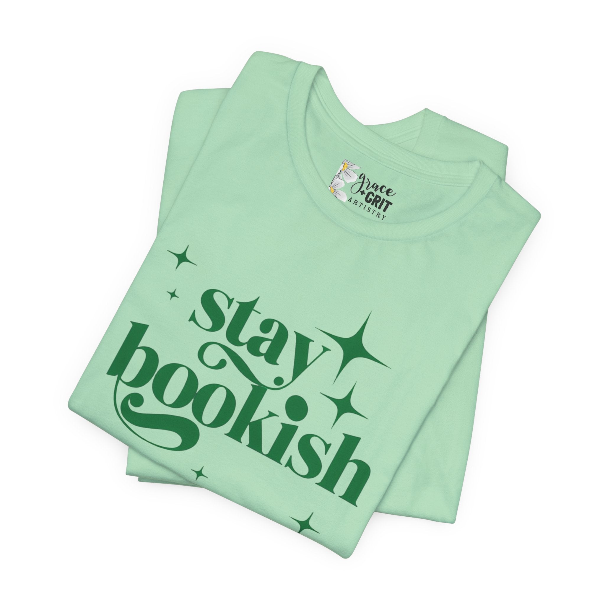 Stay Bookish T-Shirt | Book Lover Typography Tee