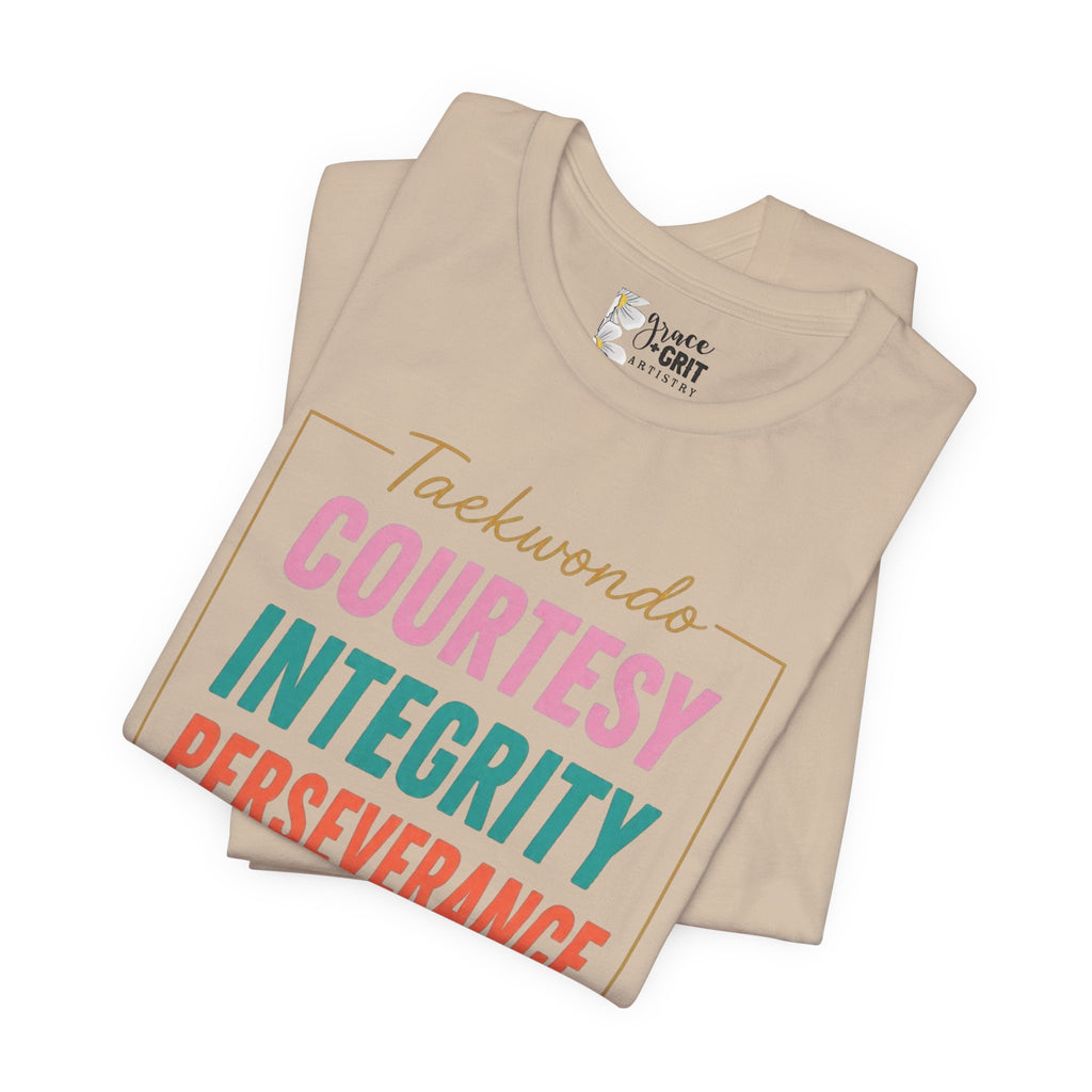 Taekwondo Values COURTESY INTEGRITY PERSEVERANCE tee | Martial Arts Principles T-Shirt