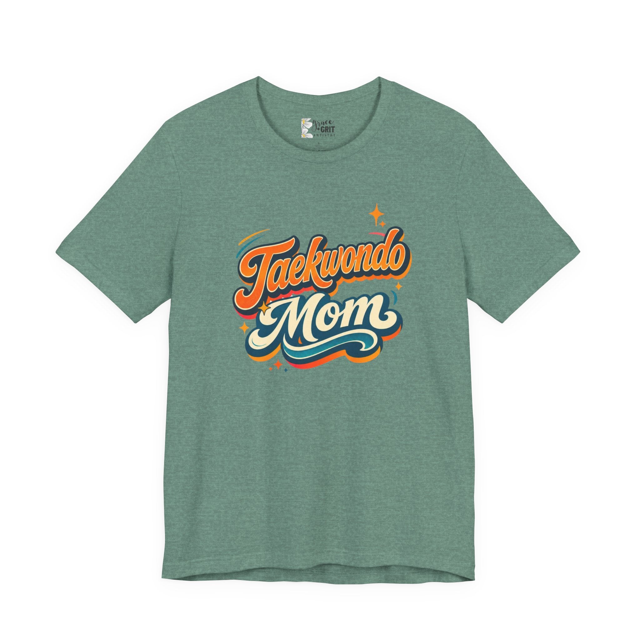 Taekwondo Mom T-Shirt | Retro Script Martial Arts Mom Tee