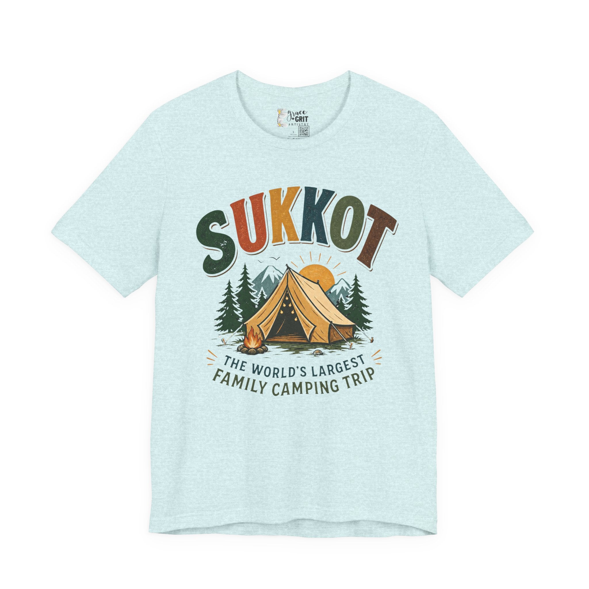 Sukkot Camping T-Shirt — "Sukkot: The World's Largest Family Camping Trip"