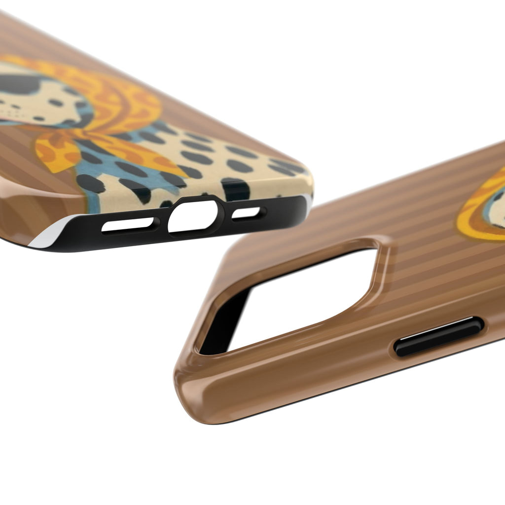 Dalmatian in Scarf Tough Phone Case — Retro Dog Print Protective Cover