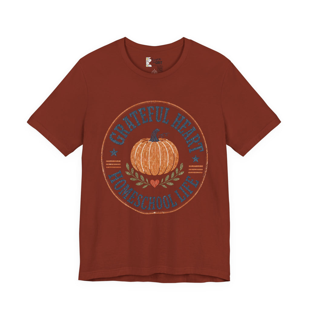 Grateful Hearts Thanksgiving Pumpkin Tee