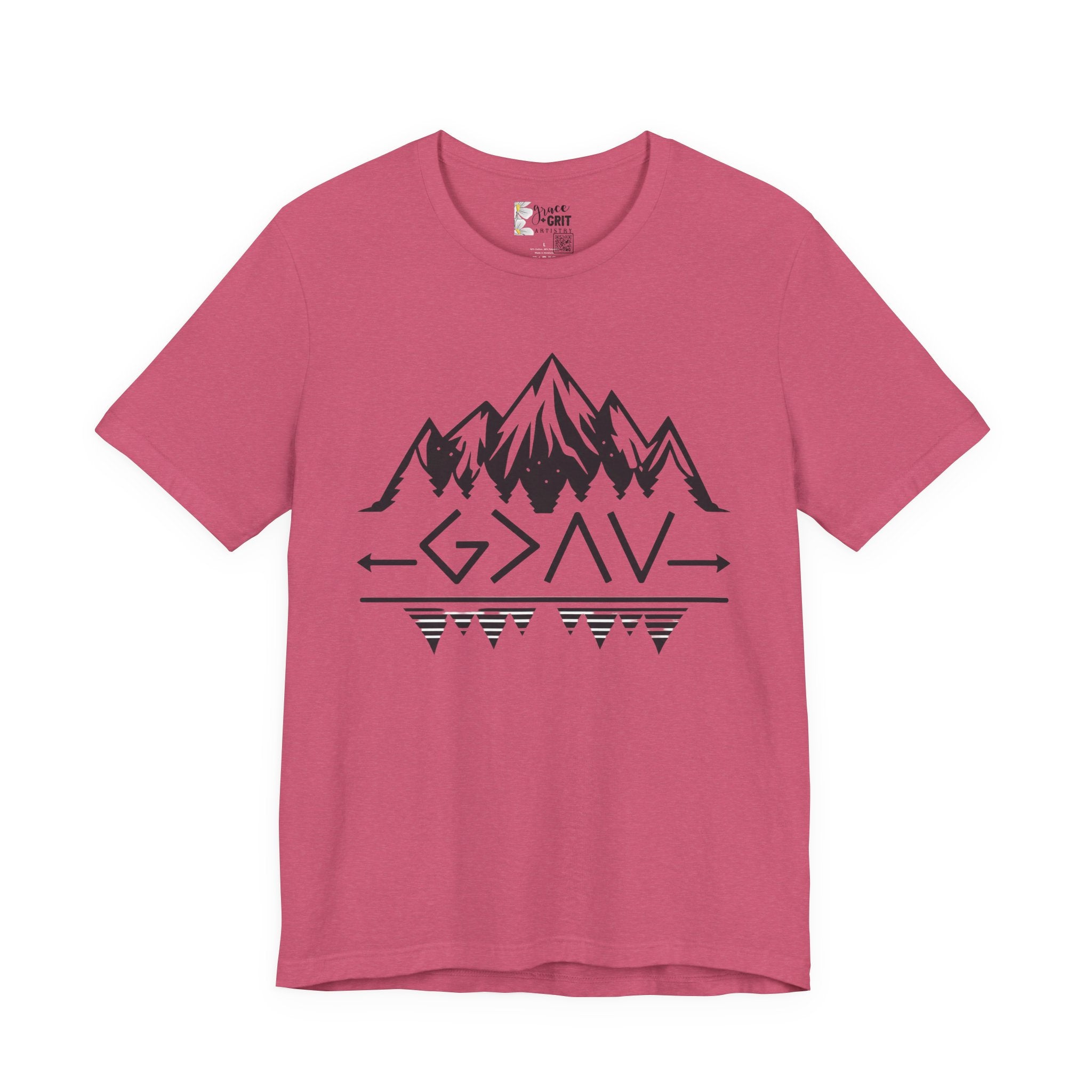 Mountain Camp Tee – Geometric Adventure Graphic T-Shirt