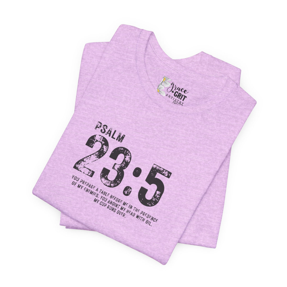 Psalm 23:5 T‑Shirt — Christian Inspirational Scripture Tee