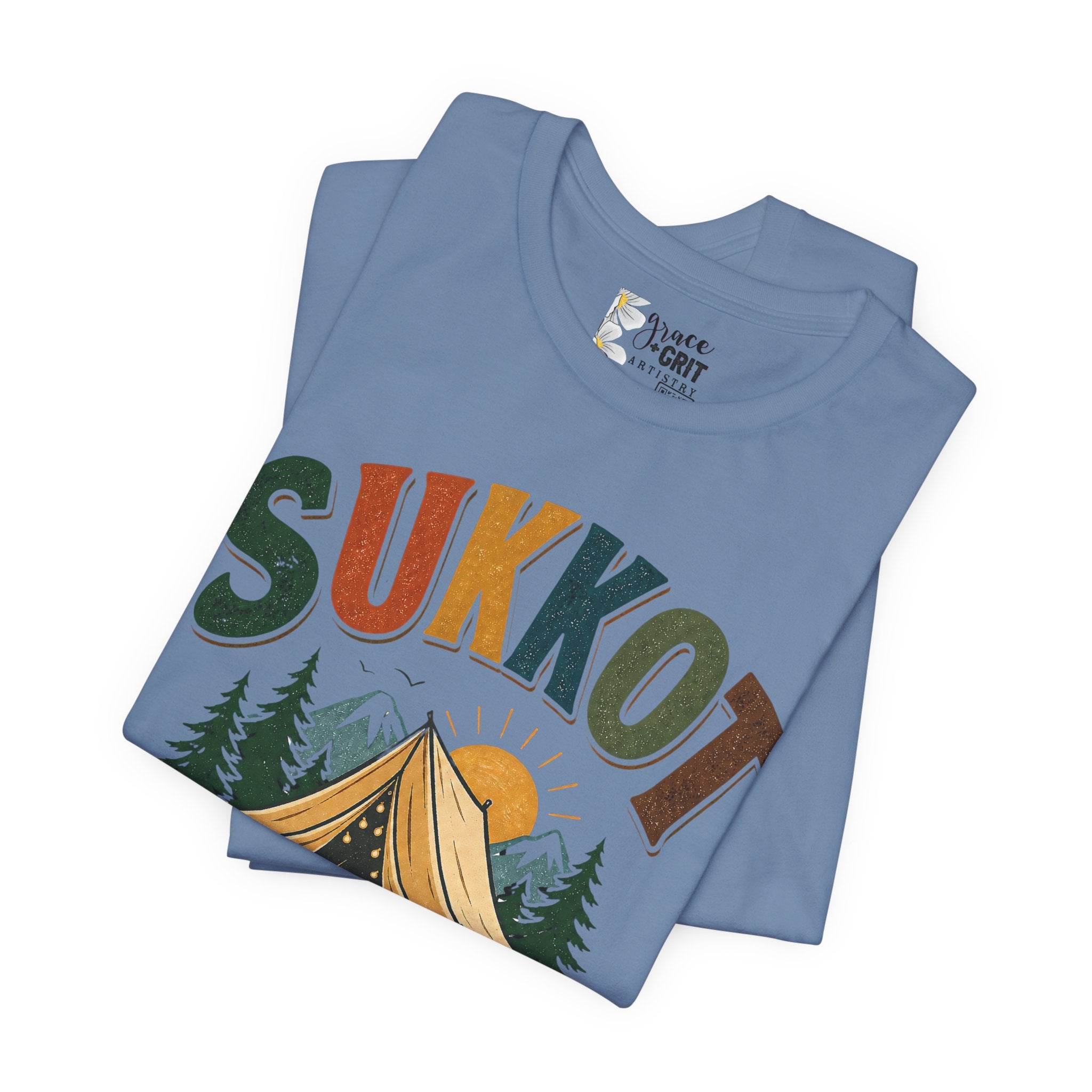 Sukkot Camping T-Shirt — "Sukkot: The World's Largest Family Camping Trip"