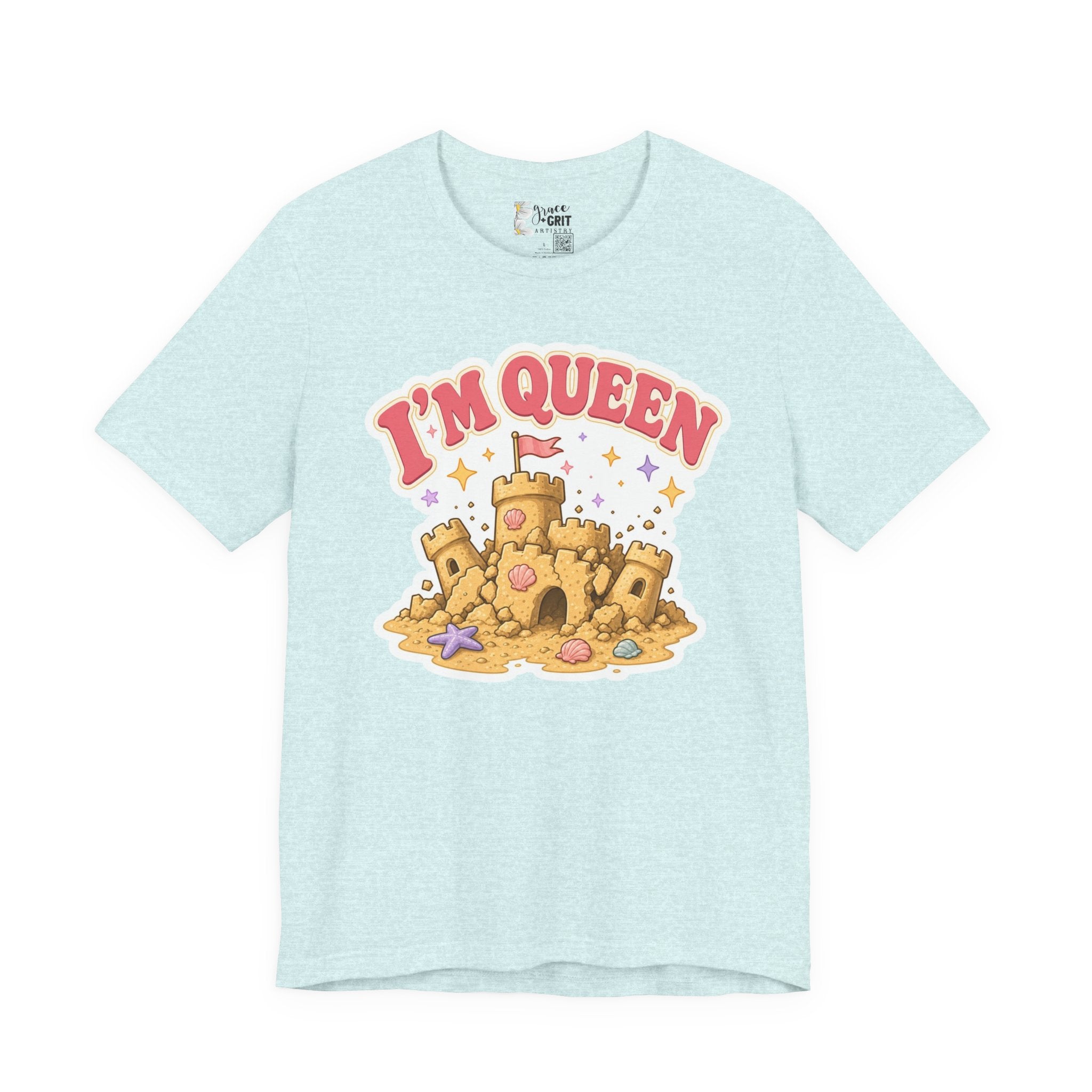 I'm Queen Sandcastle Tee | Cute Beach Princess Graphic Shirt