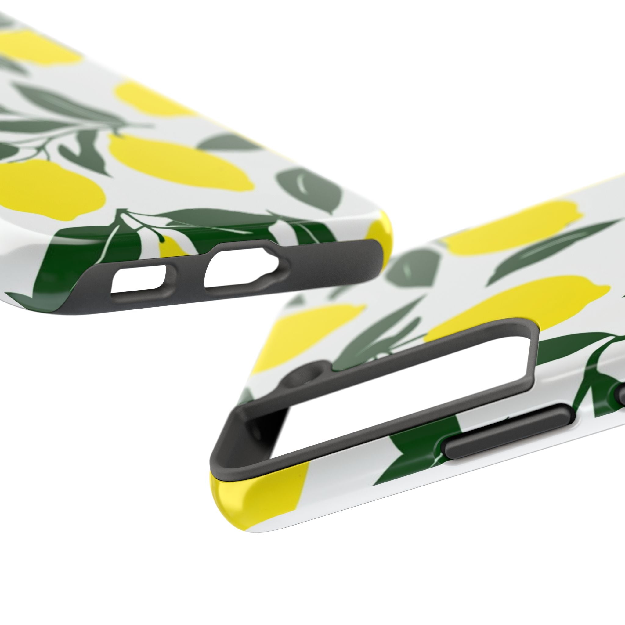 Lemon Pattern Tough Phone Case — Bright Citrus Protective Phone Cover