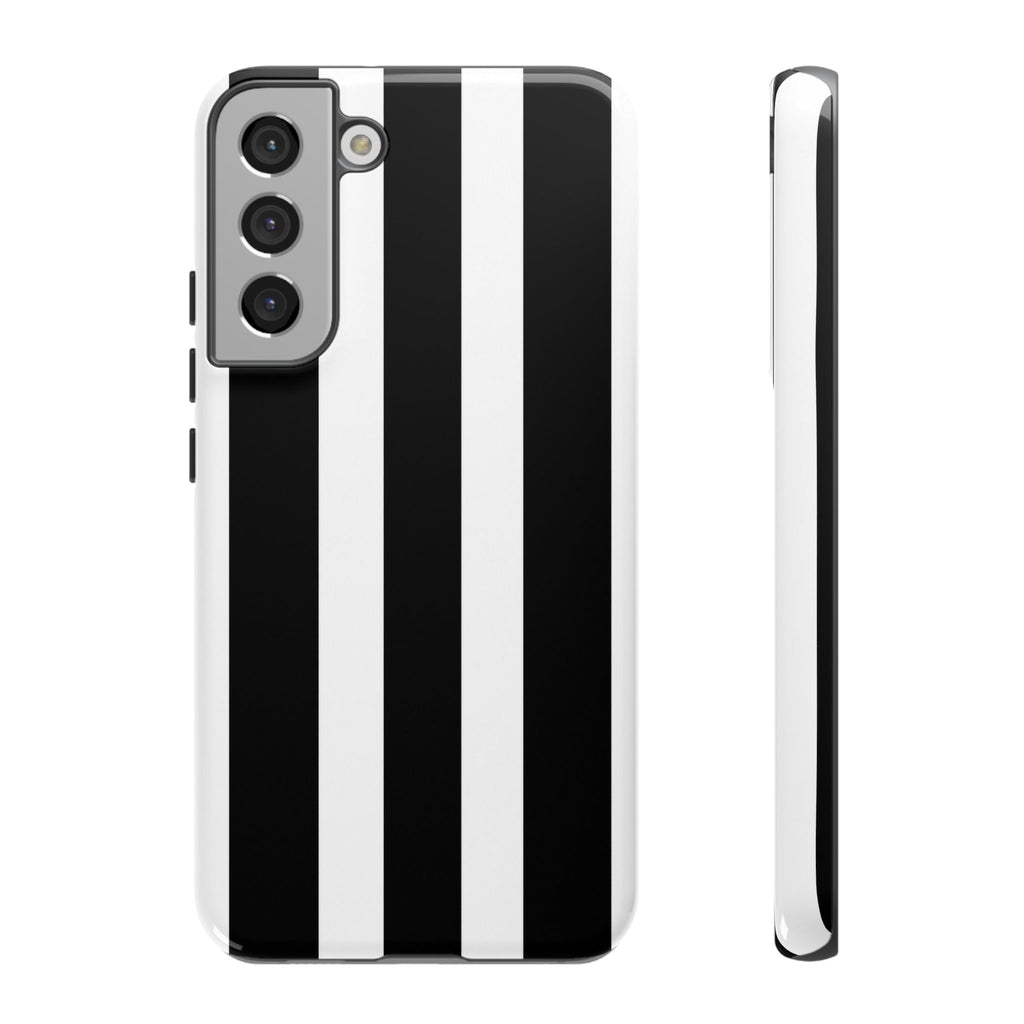 Black & White Vertical Stripe Phone Case — Tough Protective iPhone Cover