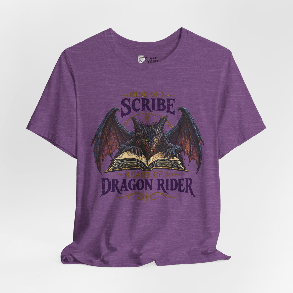 Scribe Dragon Rider T-Shirt — "Mind of a Scribe, Heart of a Dragon Rider" Fantasy Tee