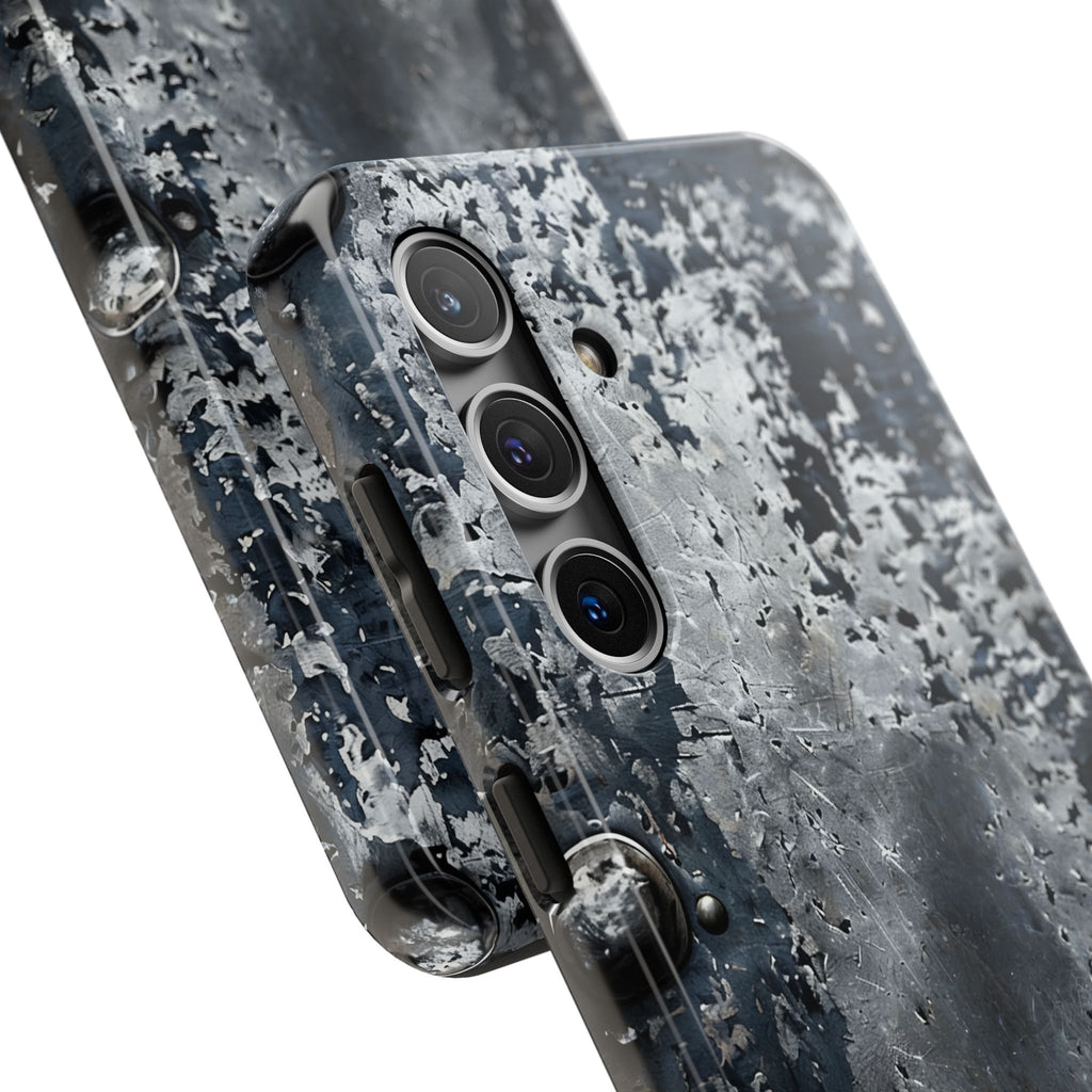 Rugged Distressed Metal Phone Case — Industrial Grunge iPhone Cover