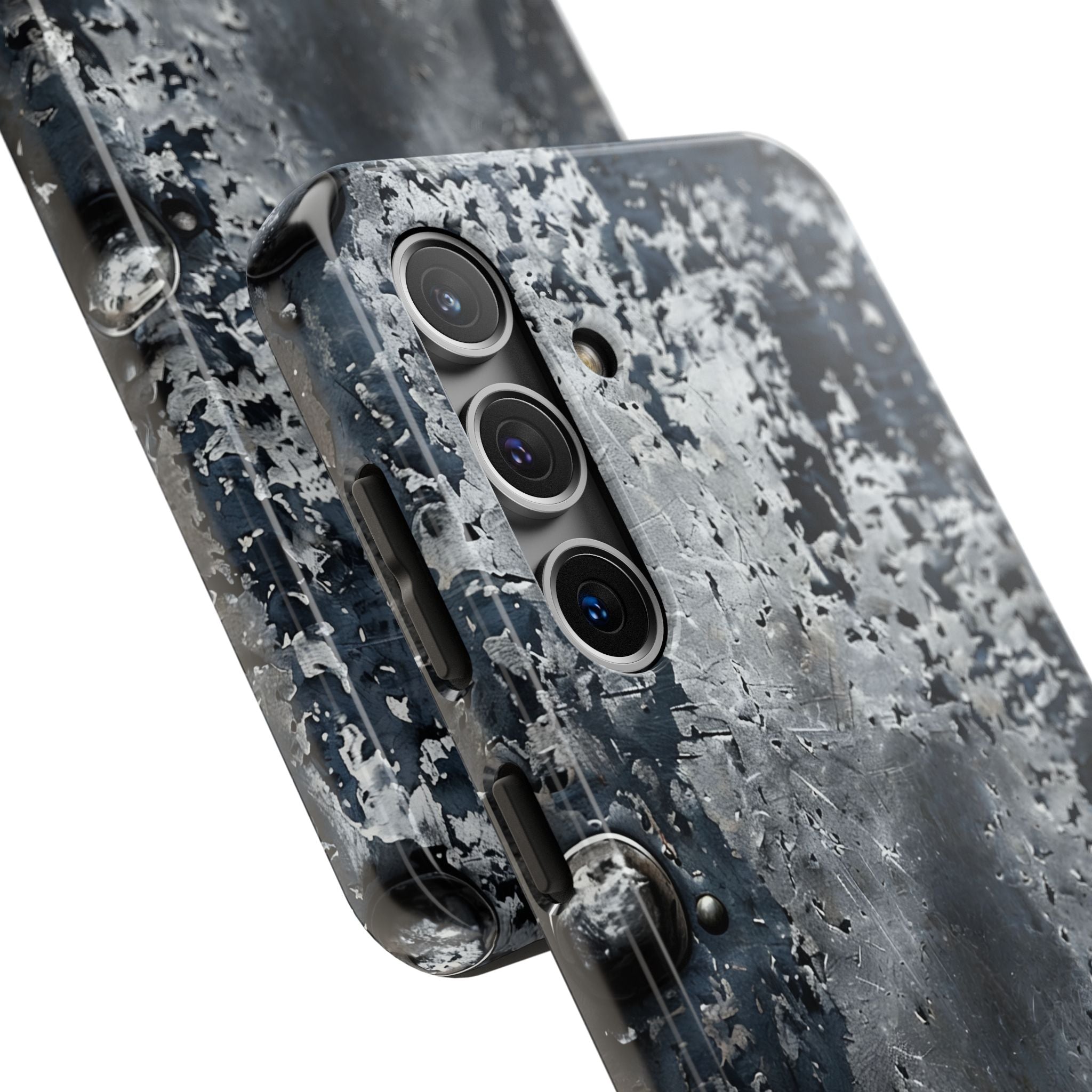Rugged Distressed Metal Phone Case — Industrial Grunge iPhone Cover
