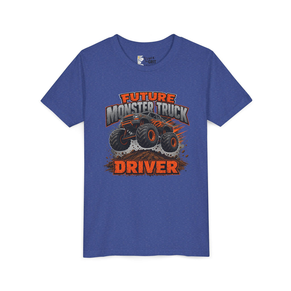Future Monster Truck Driver Youth Tee — Kids Graphic Truck Shirt for Little Fans