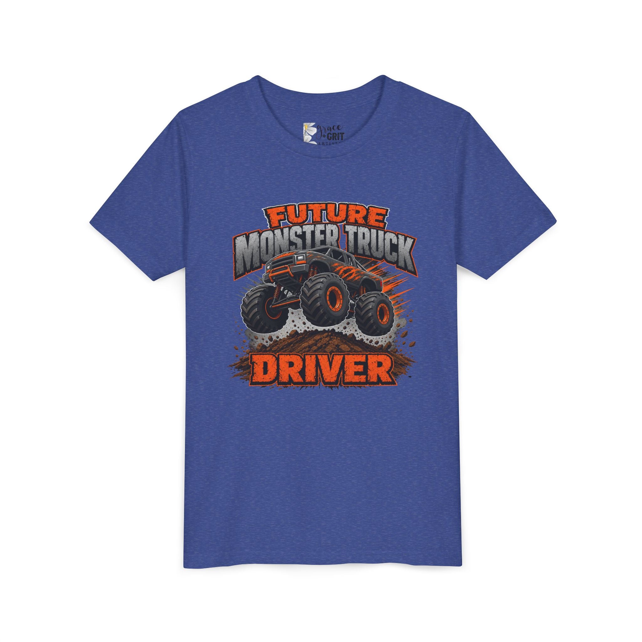 Future Monster Truck Driver Youth Tee — Kids Graphic Truck Shirt for Little Fans