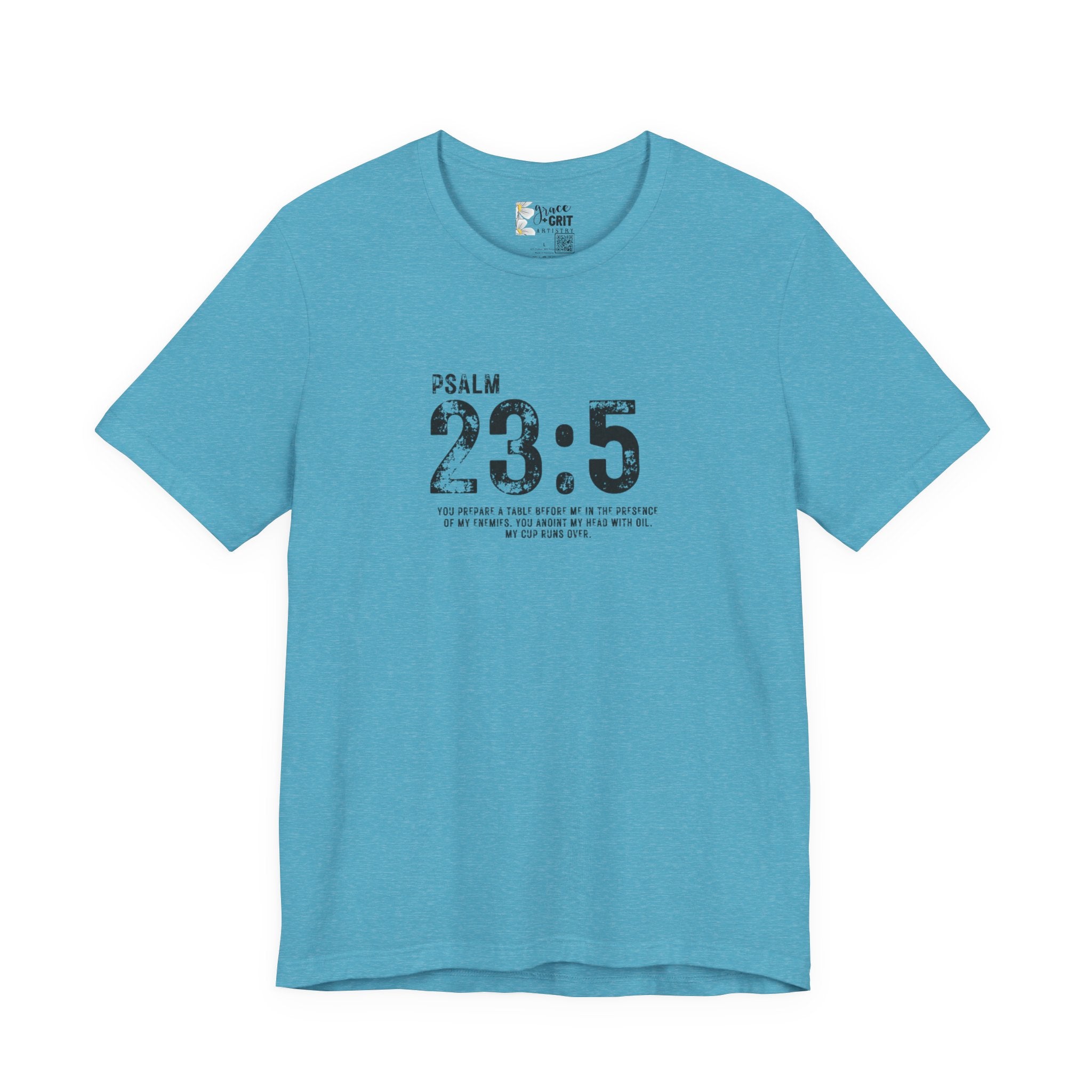 Psalm 23:5 T‑Shirt — Christian Inspirational Scripture Tee