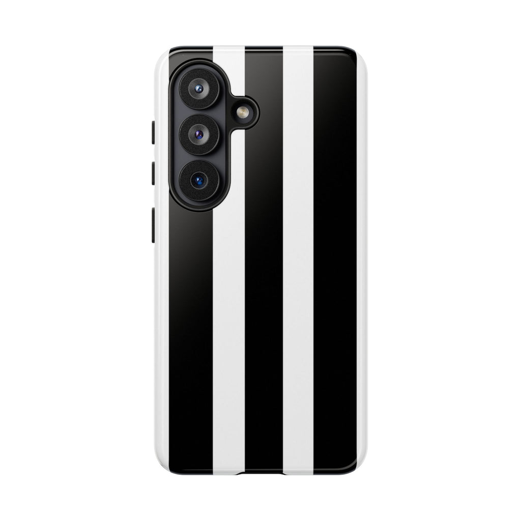 Black & White Vertical Stripe Phone Case — Tough Protective iPhone Cover