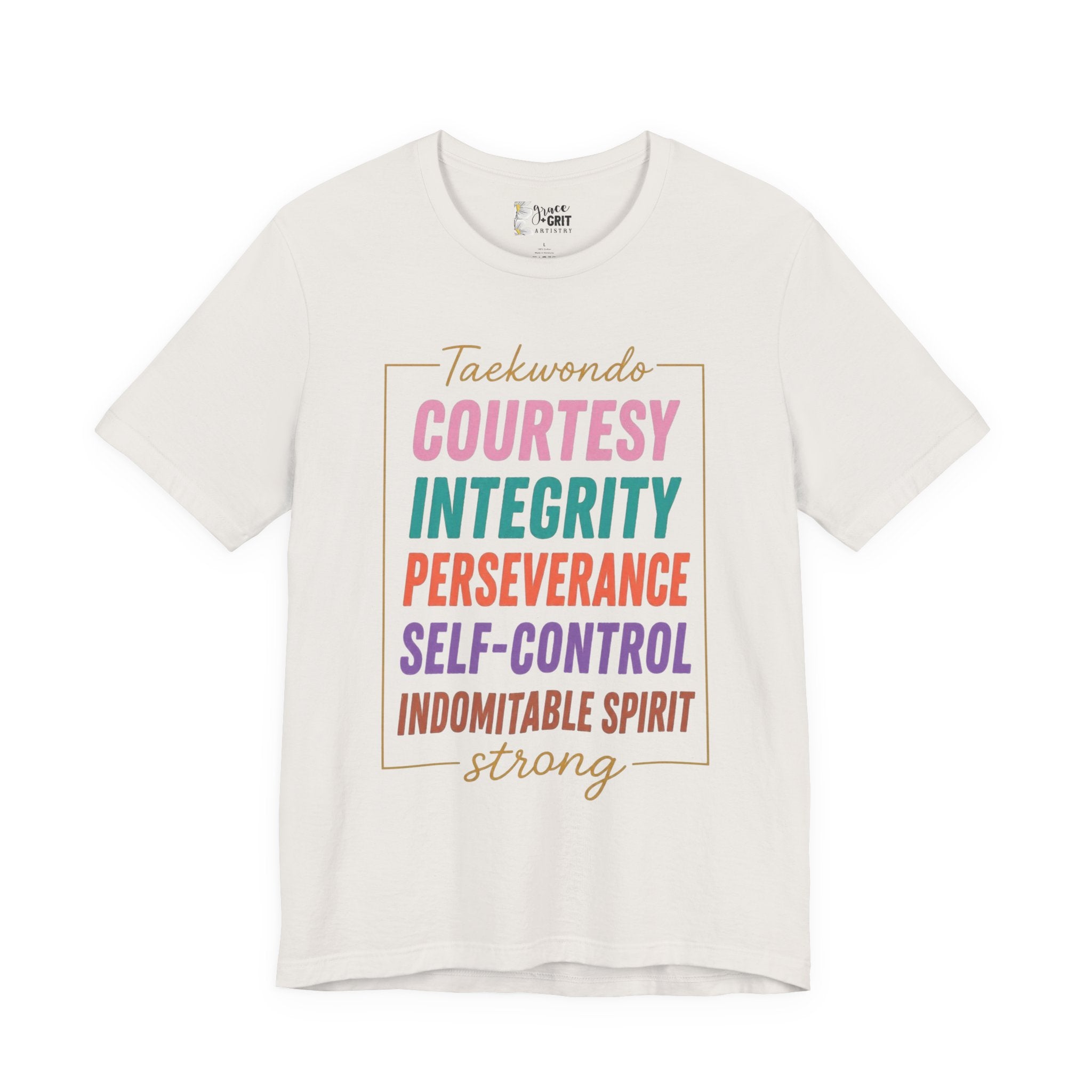 Taekwondo Values COURTESY INTEGRITY PERSEVERANCE tee | Martial Arts Principles T-Shirt
