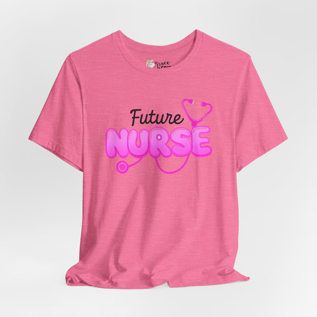 Future Nurse T-Shirt – Pink Stethoscope Nursing Student Tee
