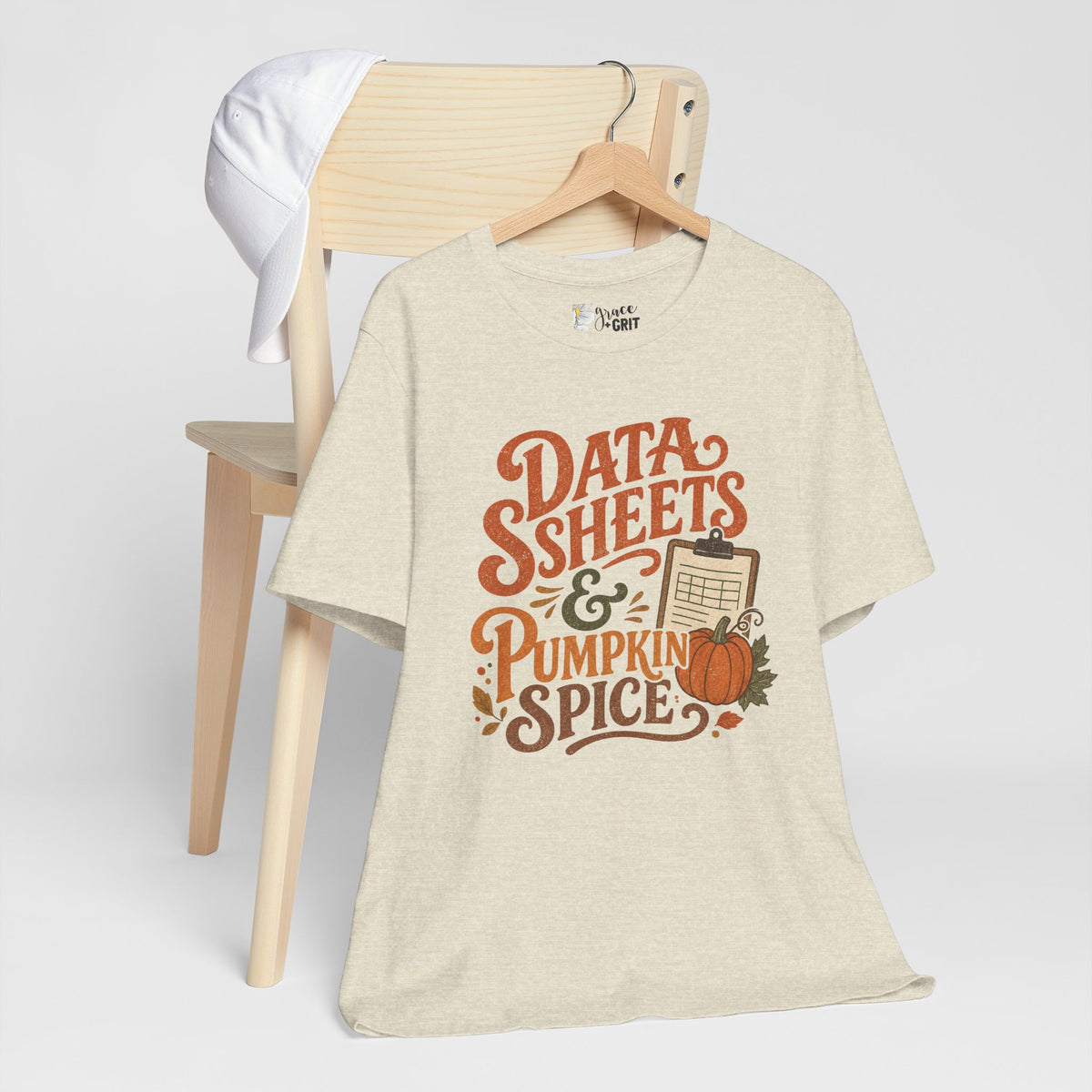 Tee — "Data Sheets & Pumpkin Spice" Fall Graphic Tee for Data Lovers